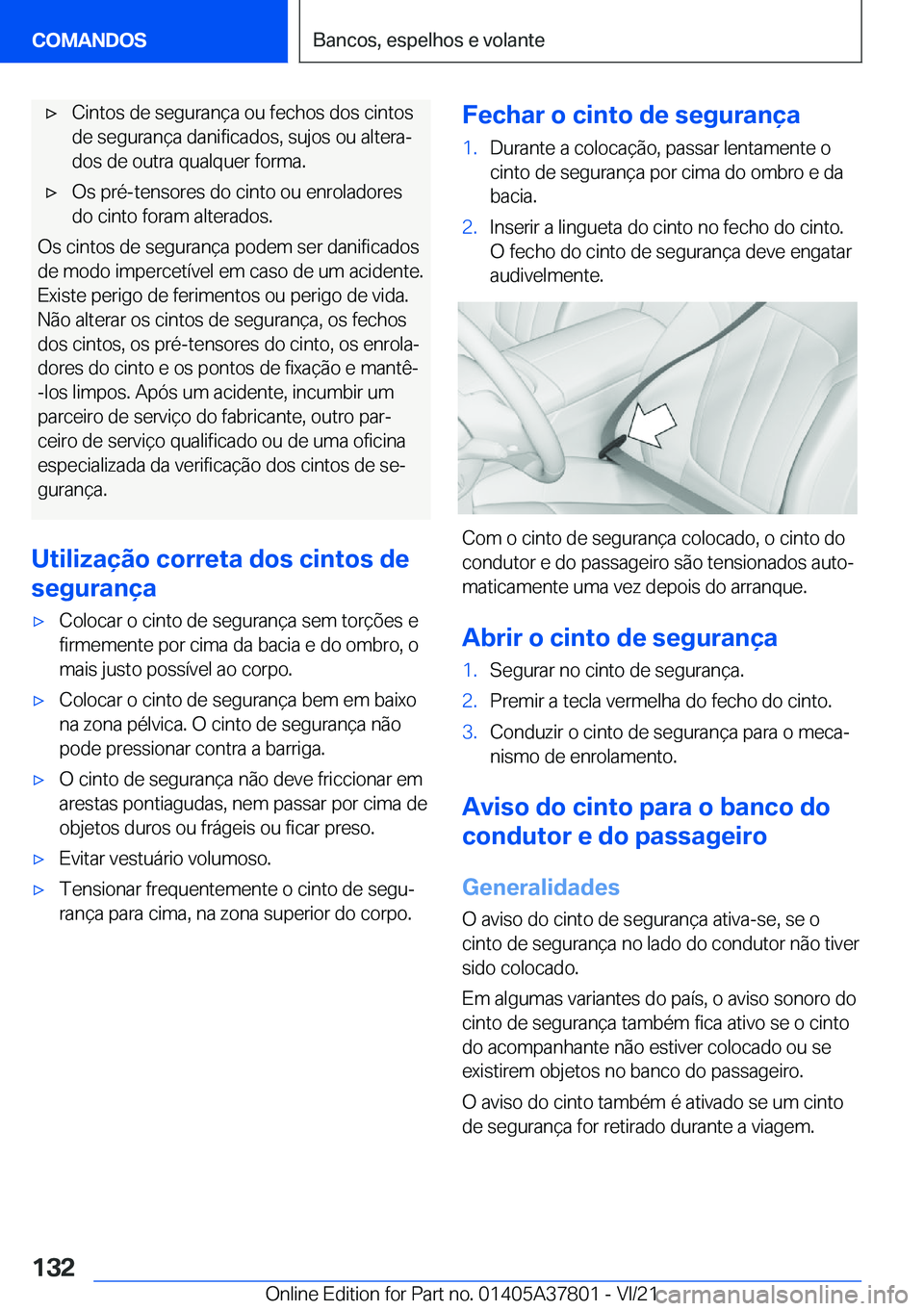 BMW X3 M 2022  Manual do condutor (in Portuguese) 'x�C�i�n�t�o�s��d�e��s�e�g�u�r�a�n�