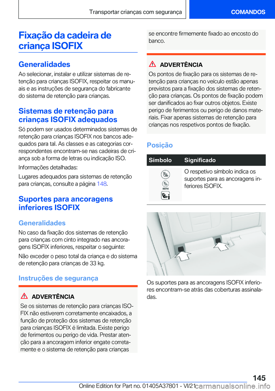 BMW X3 M 2022  Manual do condutor (in Portuguese) �F�i�x�a�