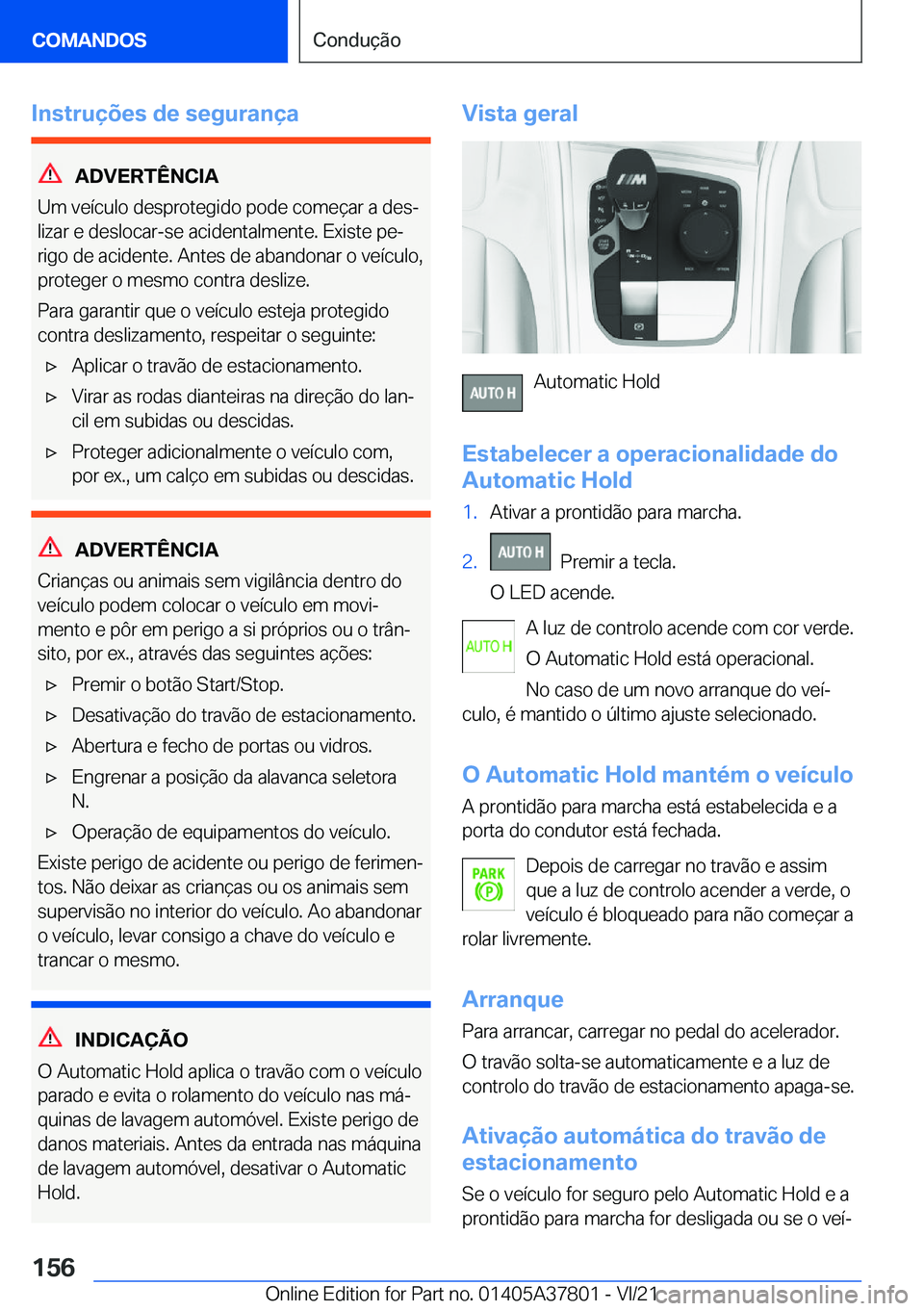 BMW X3 M 2022  Manual do condutor (in Portuguese) �I�n�s�t�r�u�