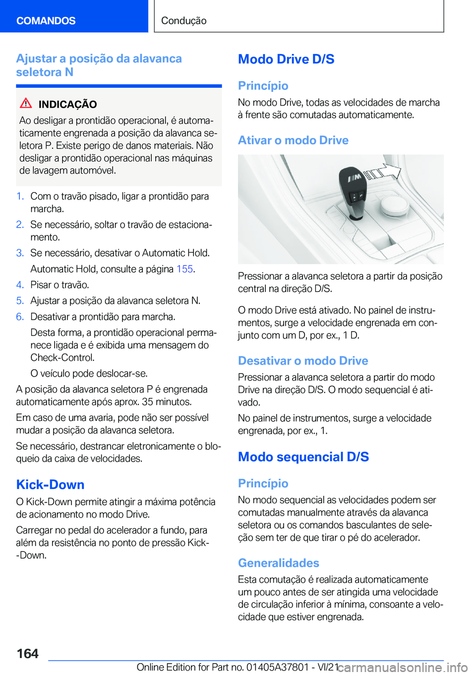 BMW X3 M 2022  Manual do condutor (in Portuguese) �A�j�u�s�t�a�r��a��p�o�s�i�