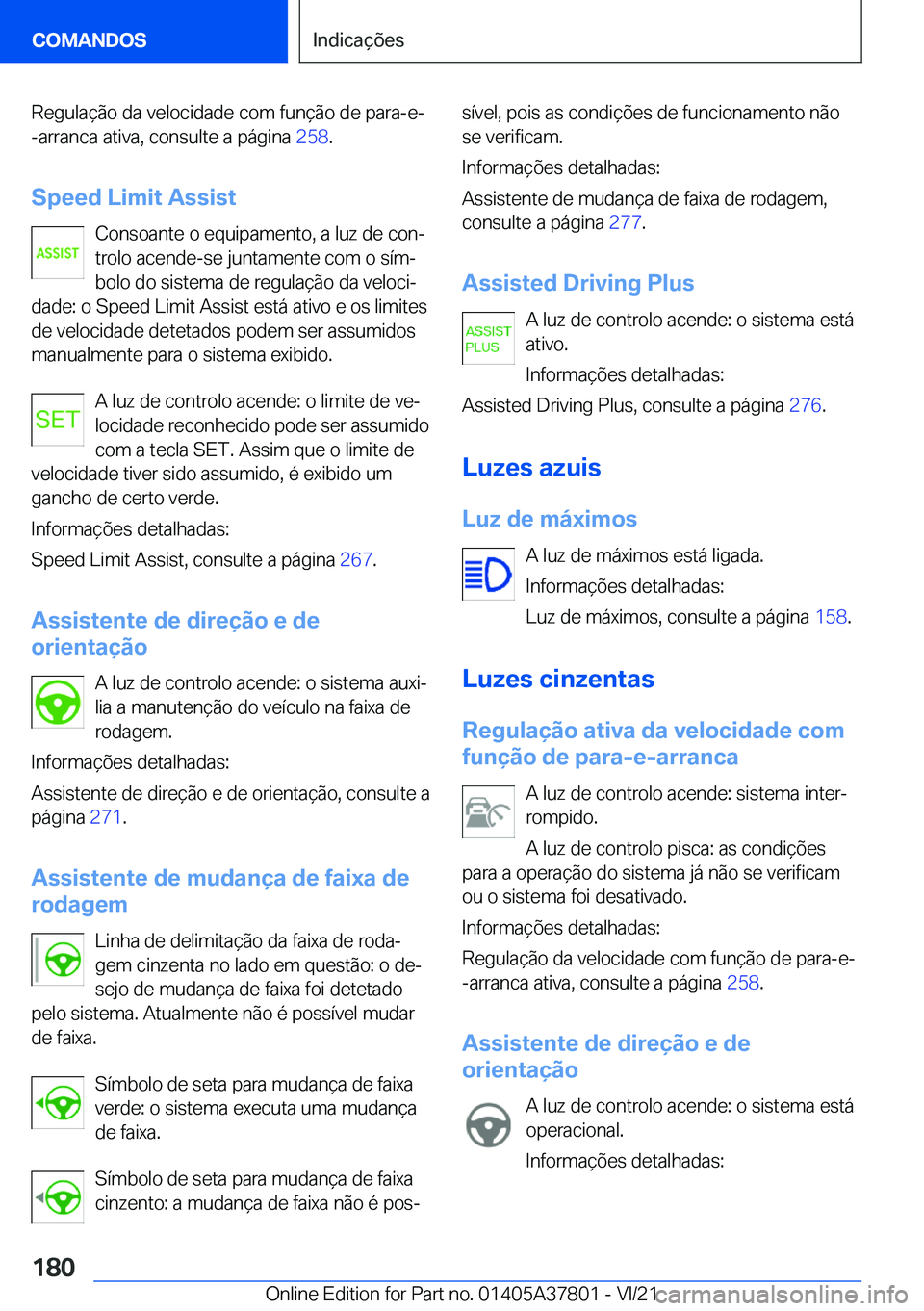 BMW X3 M 2022  Manual do condutor (in Portuguese) �R�e�g�u�l�a�