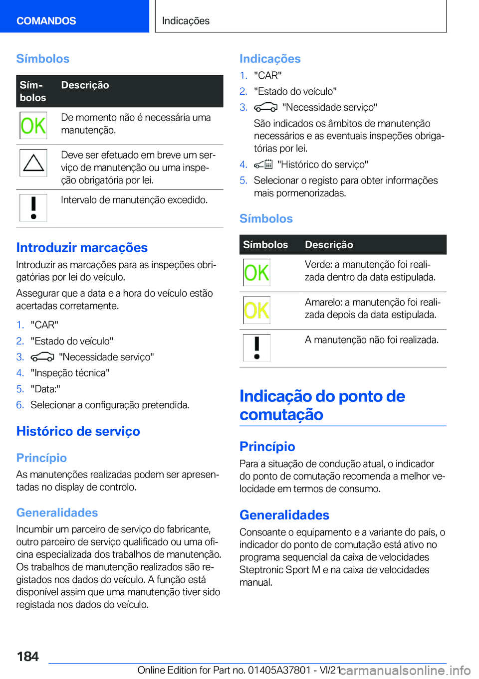 BMW X3 M 2022  Manual do condutor (in Portuguese) �S�