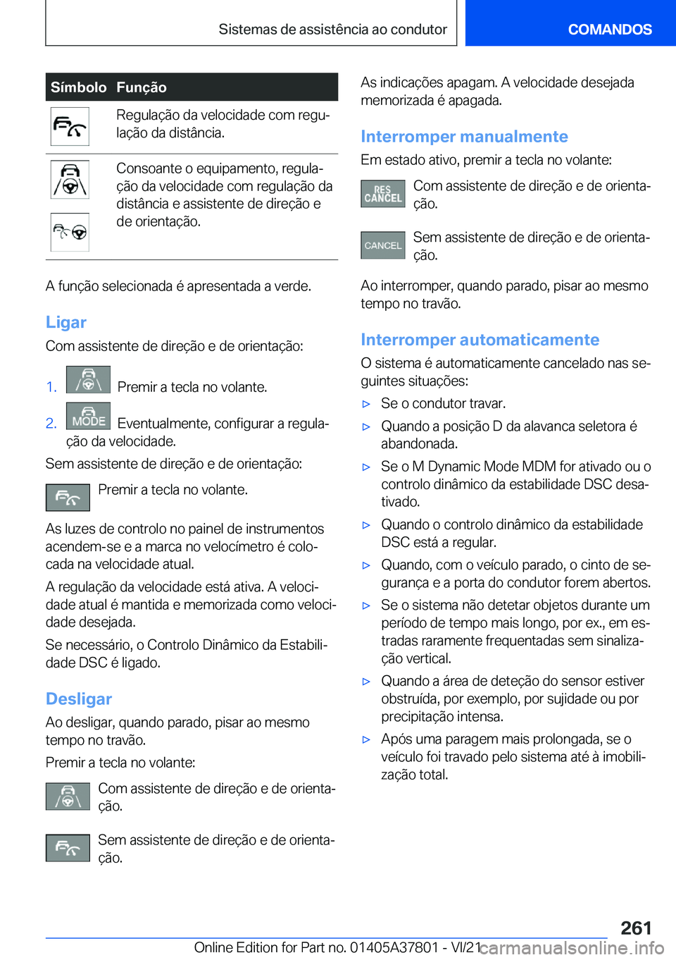 BMW X3 M 2022  Manual do condutor (in Portuguese) �S�