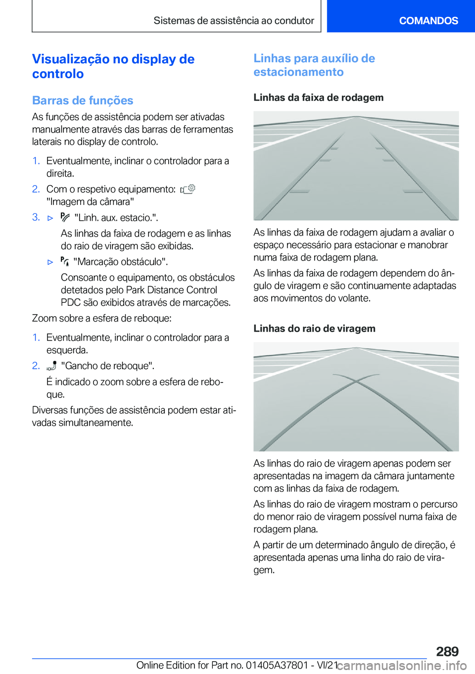 BMW X3 M 2022  Manual do condutor (in Portuguese) �V�i�s�u�a�l�i�z�a�