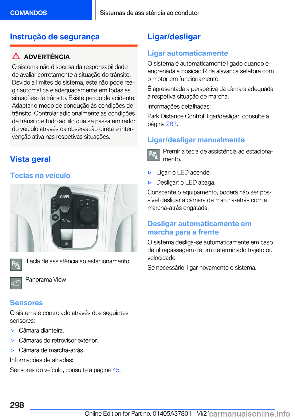 BMW X3 M 2022  Manual do condutor (in Portuguese) �I�n�s�t�r�u�