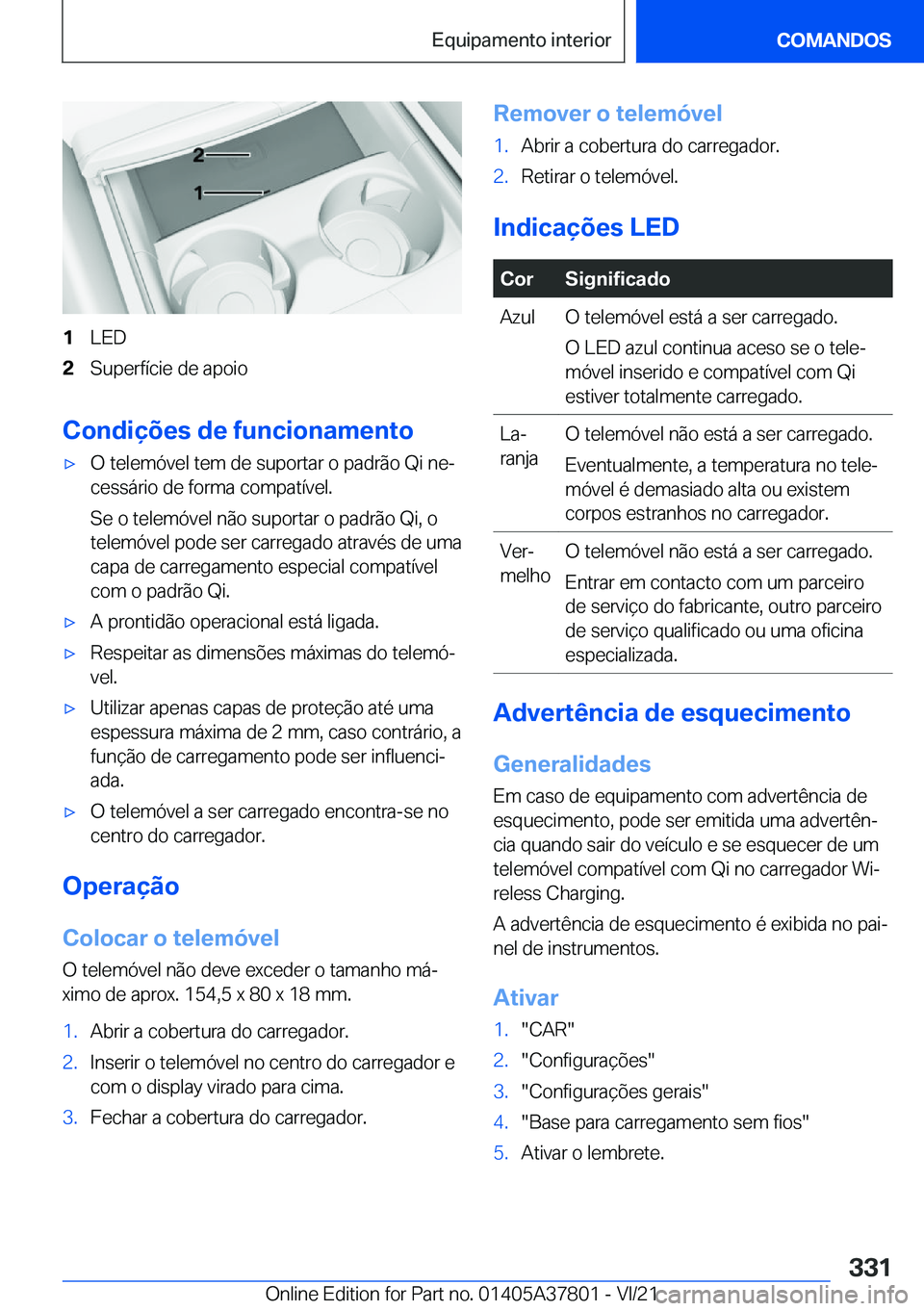 BMW X3 M 2022  Manual do condutor (in Portuguese) �1�L�E�D�2�S�u�p�e�r�f�