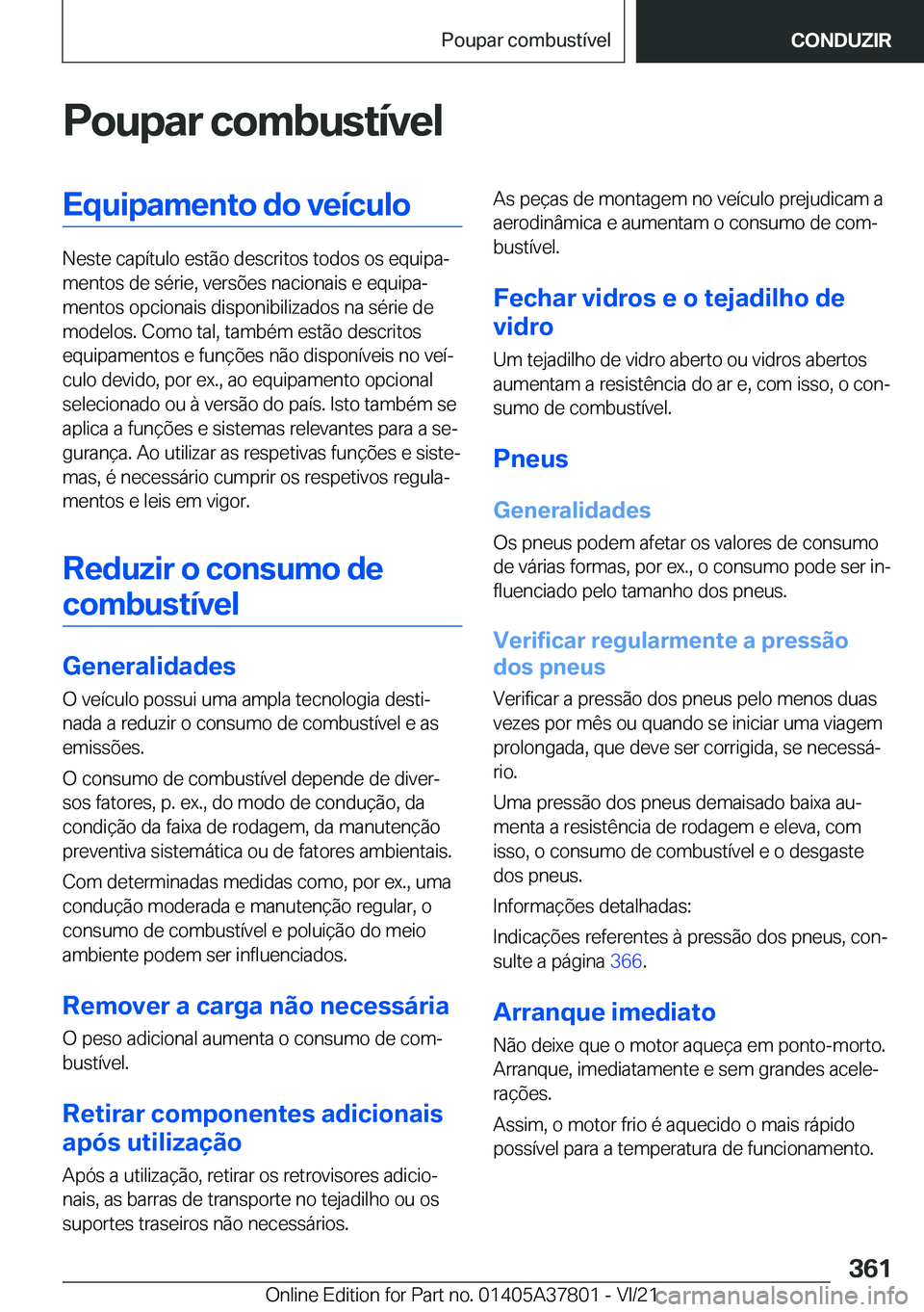 BMW X3 M 2022  Manual do condutor (in Portuguese) �P�o�u�p�a�r��c�o�m�b�u�s�t�