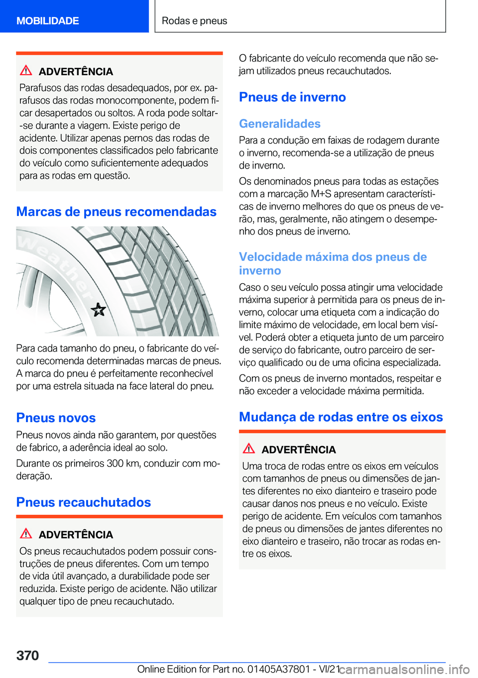 BMW X3 M 2022  Manual do condutor (in Portuguese) �A�D�V�E�R�T�