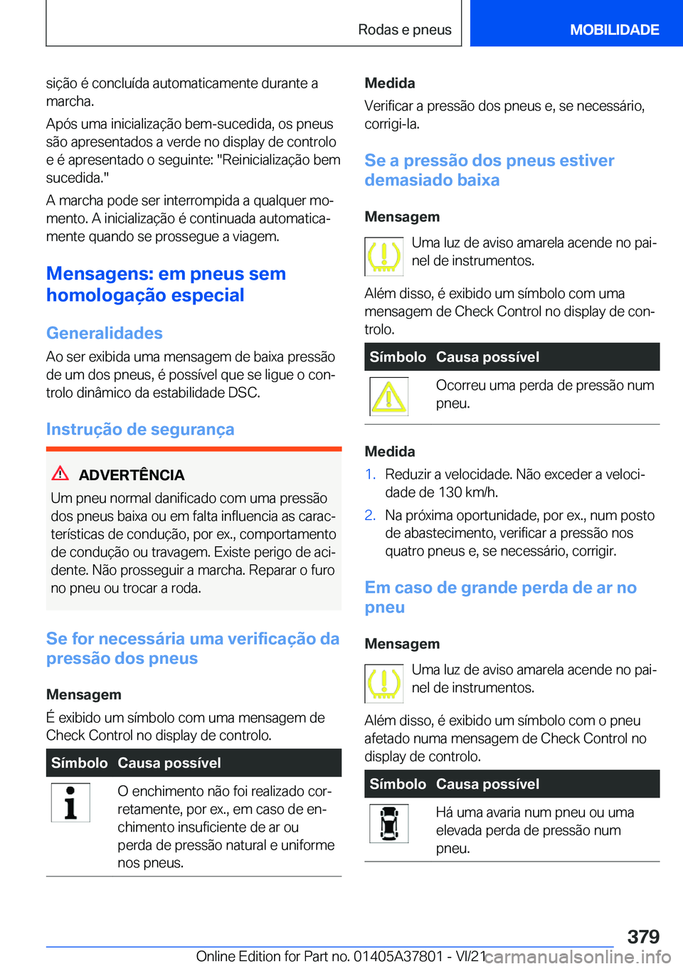 BMW X3 M 2022  Manual do condutor (in Portuguese) �s�i�