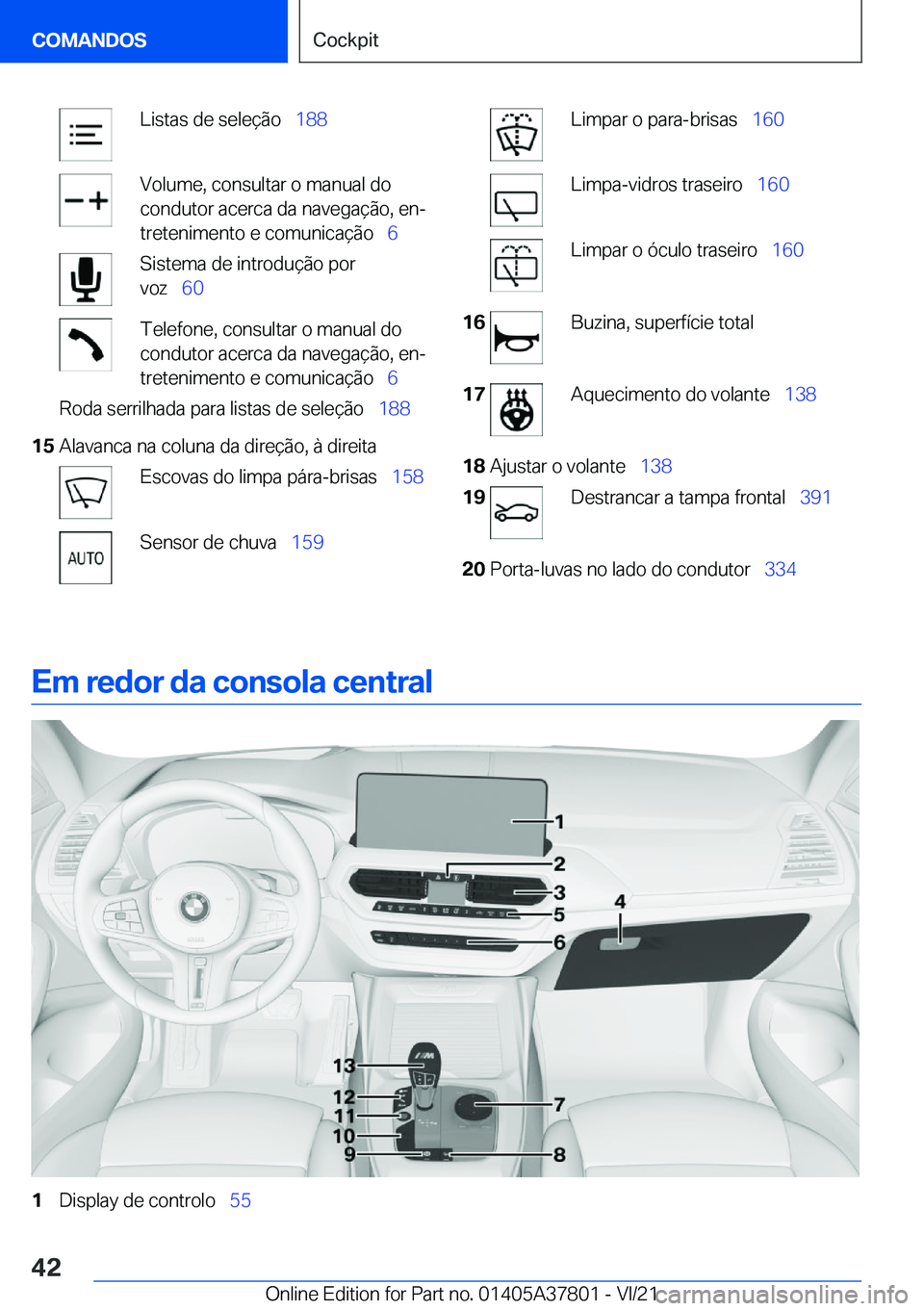 BMW X3 M 2022  Manual do condutor (in Portuguese) �L�i�s�t�a�s��d�e��s�e�l�e�
