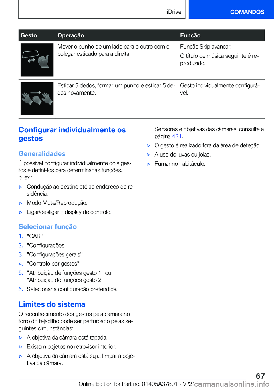 BMW X3 M 2022  Manual do condutor (in Portuguese) �G�e�s�t�o�O�p�e�r�a�