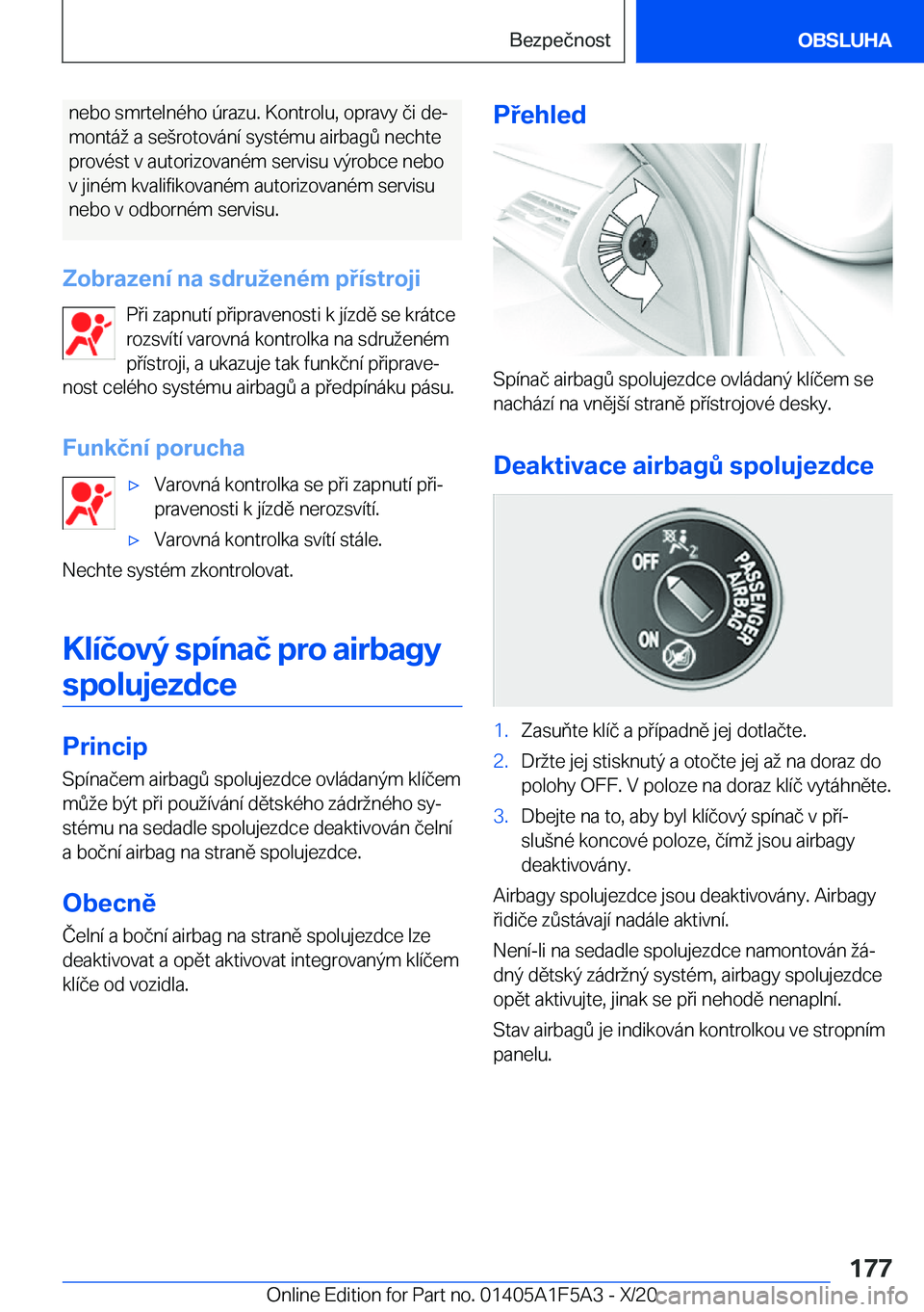 BMW X3 M 2021  Návod na použití (in Czech) �n�e�b�o��s�m�r�t�e�l�n�
