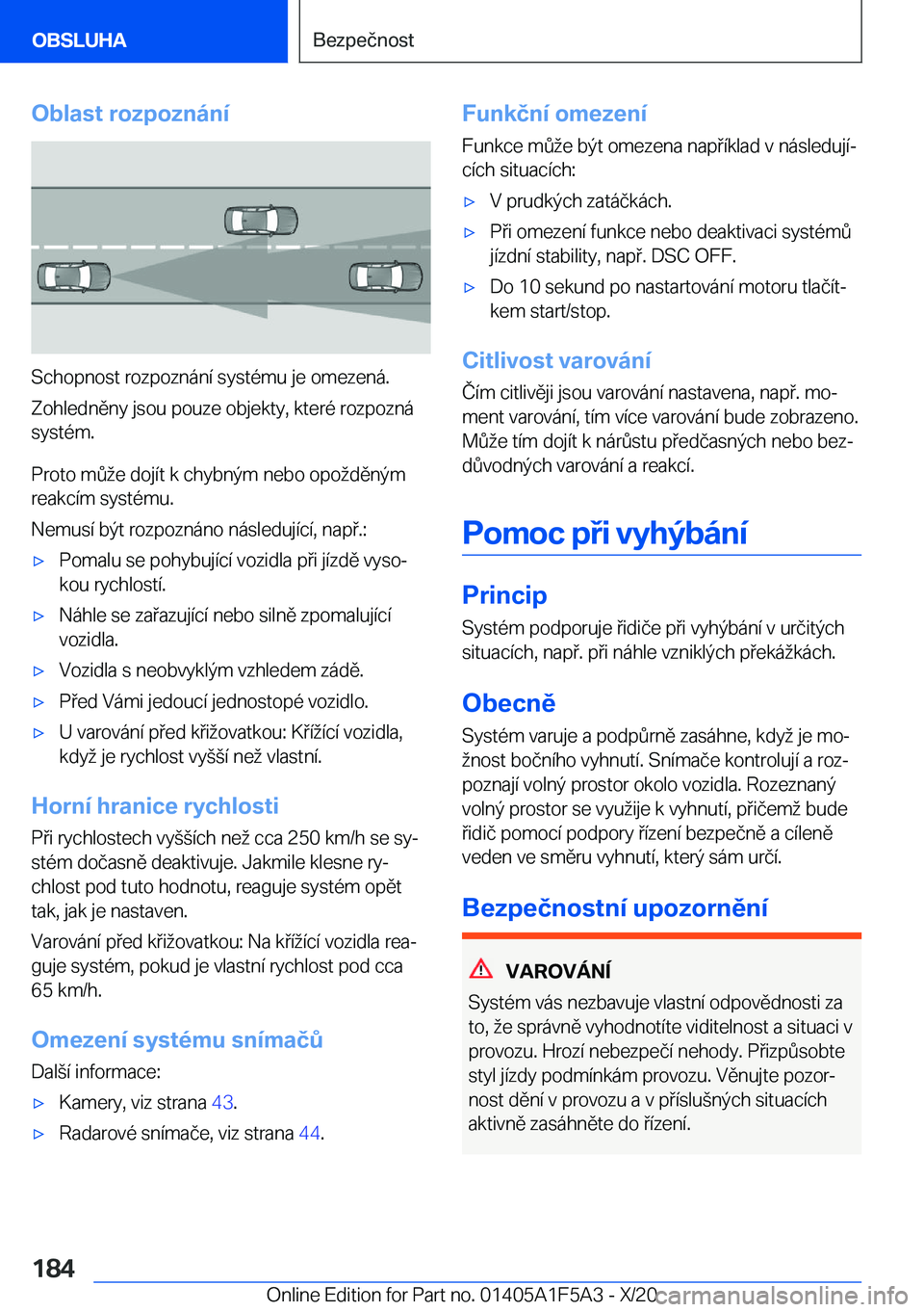 BMW X3 M 2021  Návod na použití (in Czech) �O�b�l�a�s�t��r�o�z�p�o�z�n�