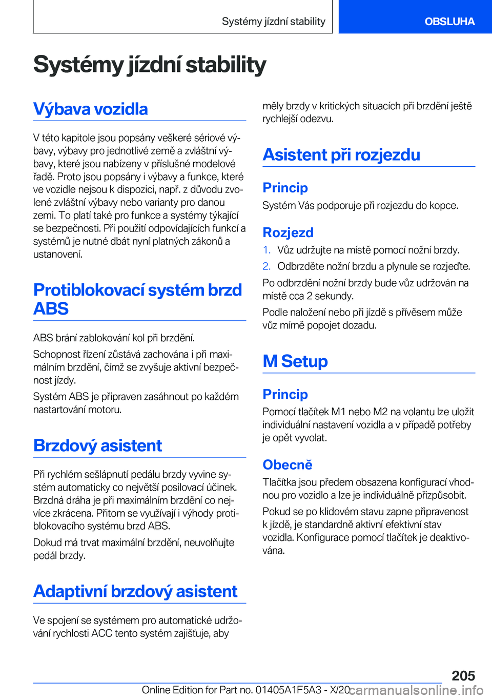 BMW X3 M 2021  Návod na použití (in Czech) �S�y�s�t�