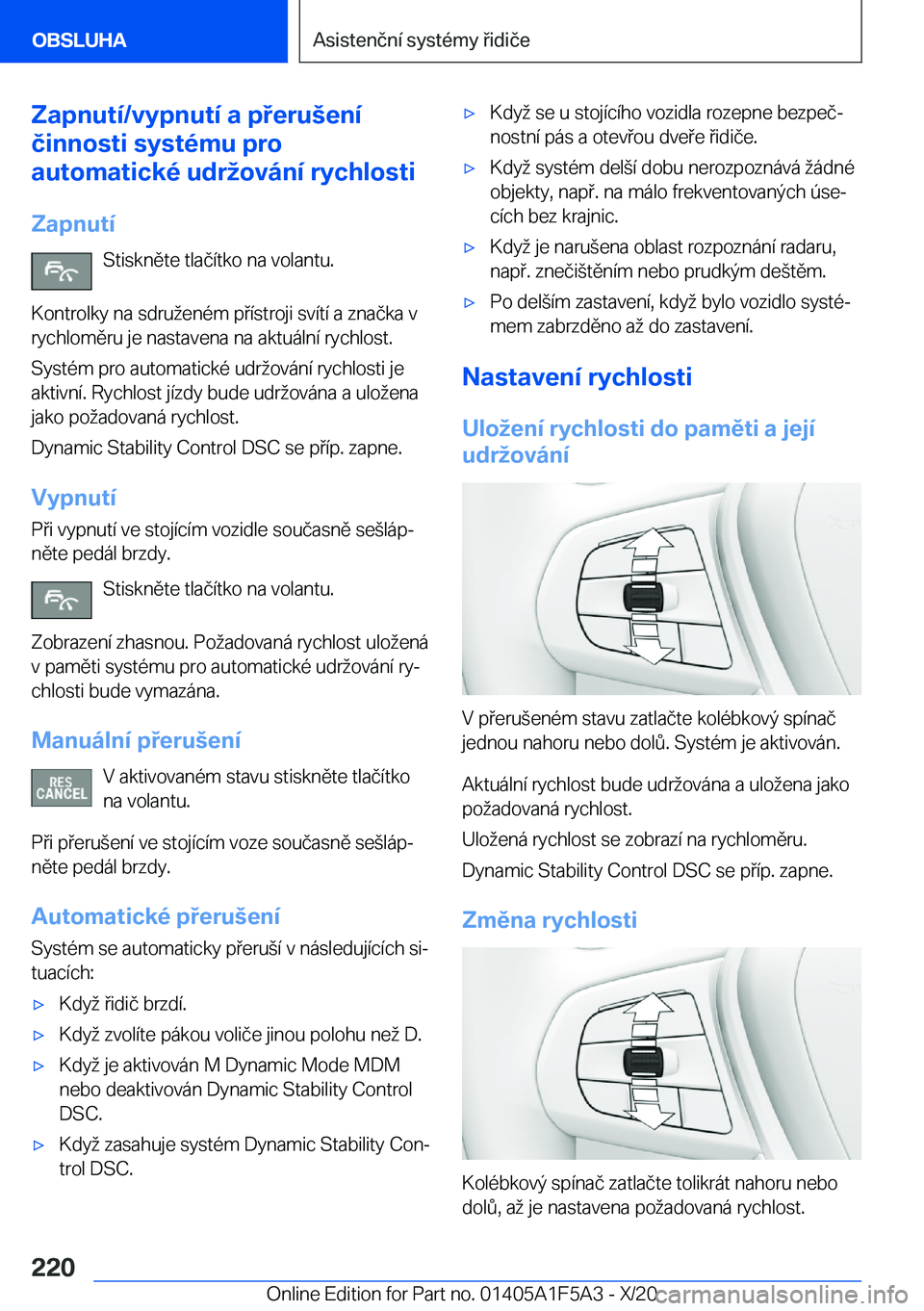 BMW X3 M 2021  Návod na použití (in Czech) �Z�a�p�n�u�t�