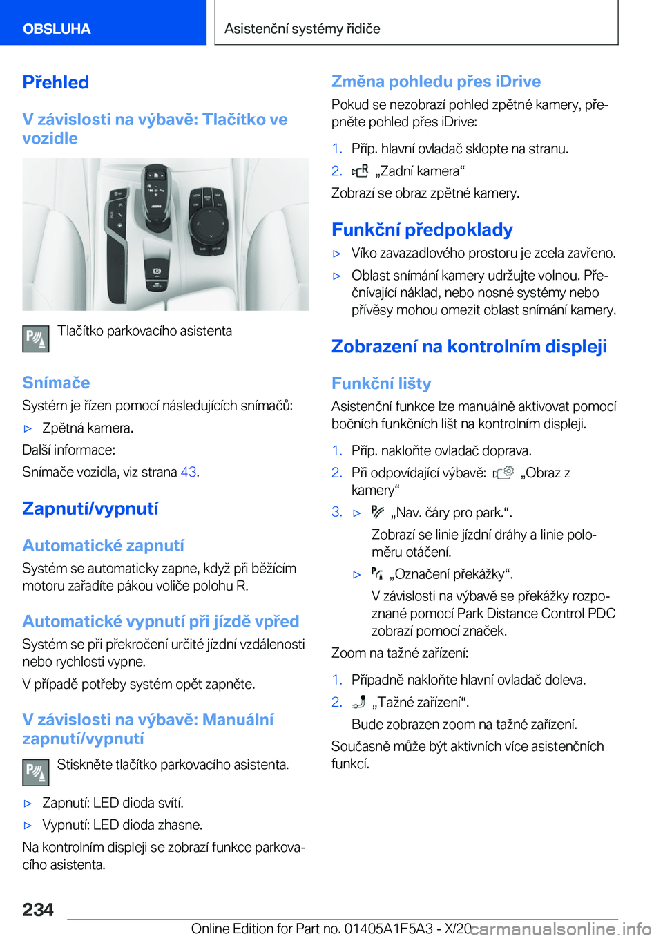 BMW X3 M 2021  Návod na použití (in Czech) �P�e�h�l�e�d
�V��z�