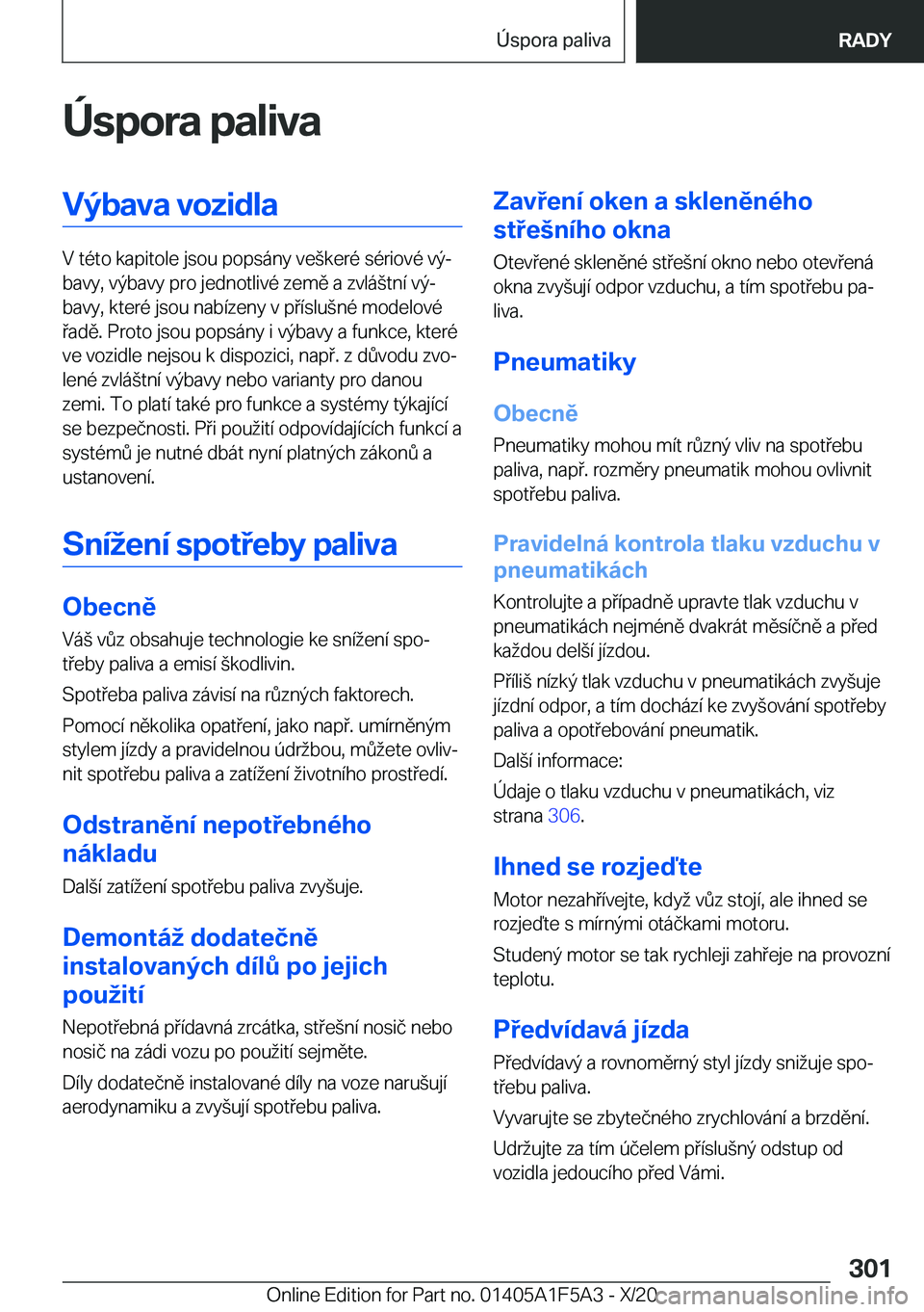 BMW X3 M 2021  Návod na použití (in Czech) �