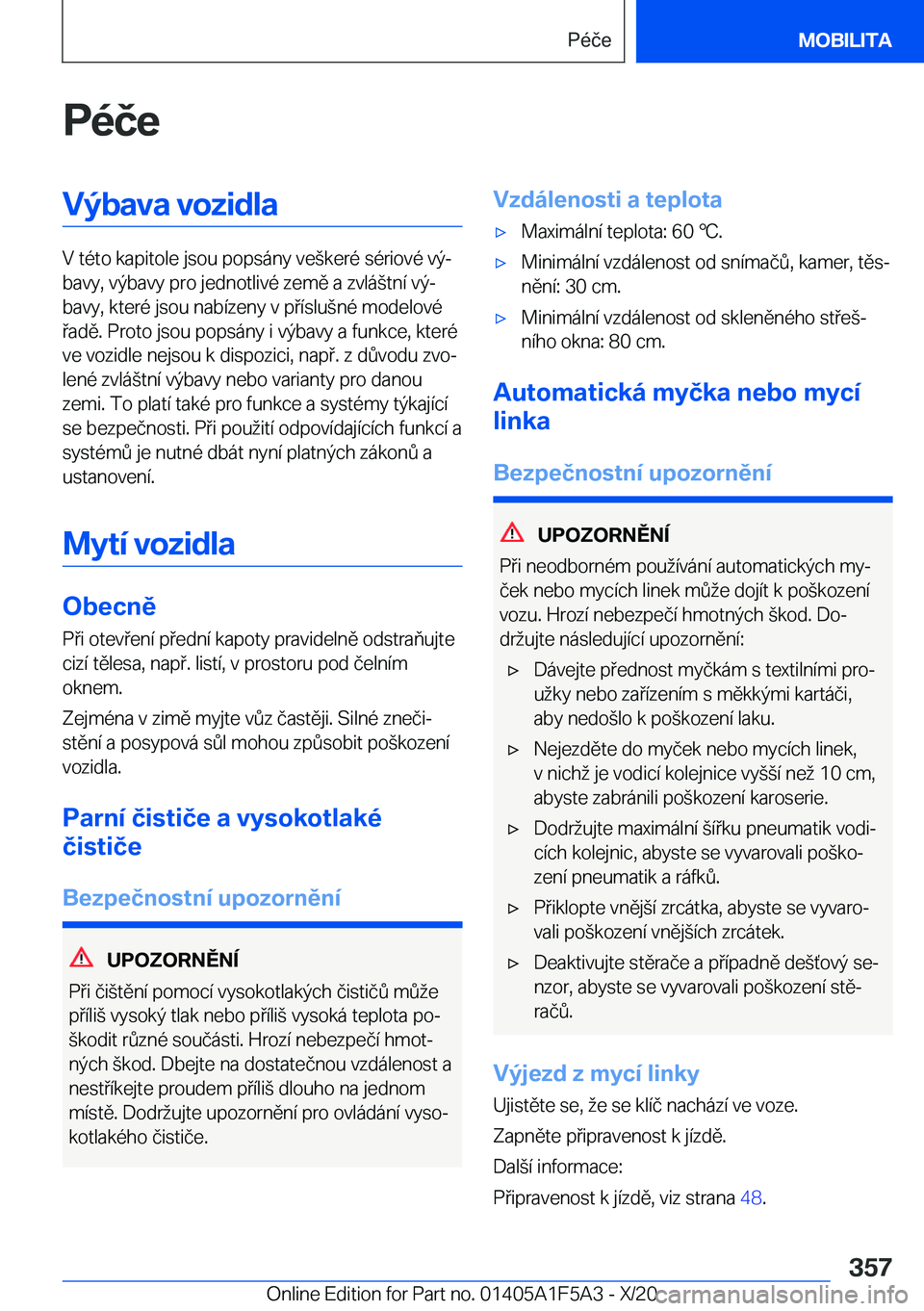 BMW X3 M 2021  Návod na použití (in Czech) �P�