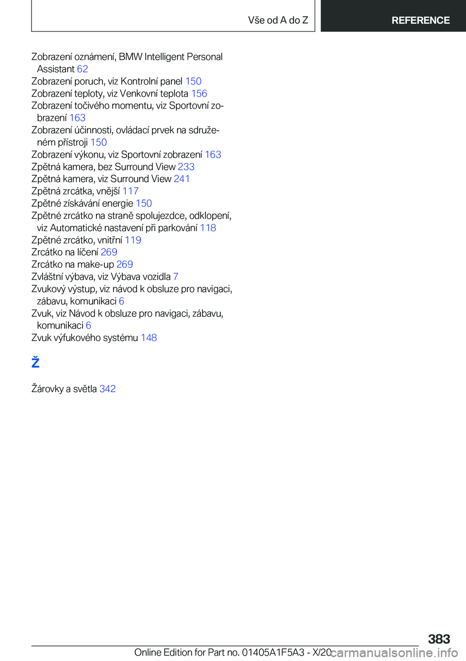 BMW X3 M 2021  Návod na použití (in Czech) �Z�o�b�r�a�z�e�n�