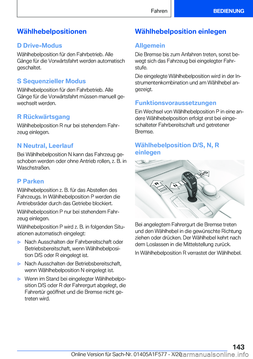 BMW X3 M 2021  Betriebsanleitungen (in German) �W�