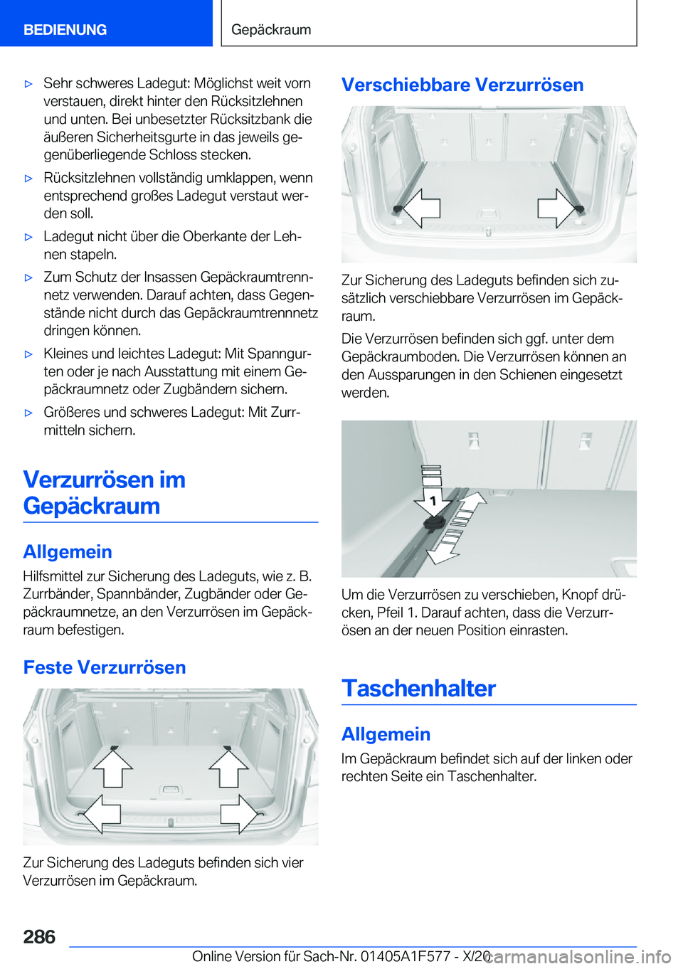 BMW X3 M 2021  Betriebsanleitungen (in German) 'x�S�e�h�r��s�c�h�w�e�r�e�s��L�a�d�e�g�u�t�:��M�