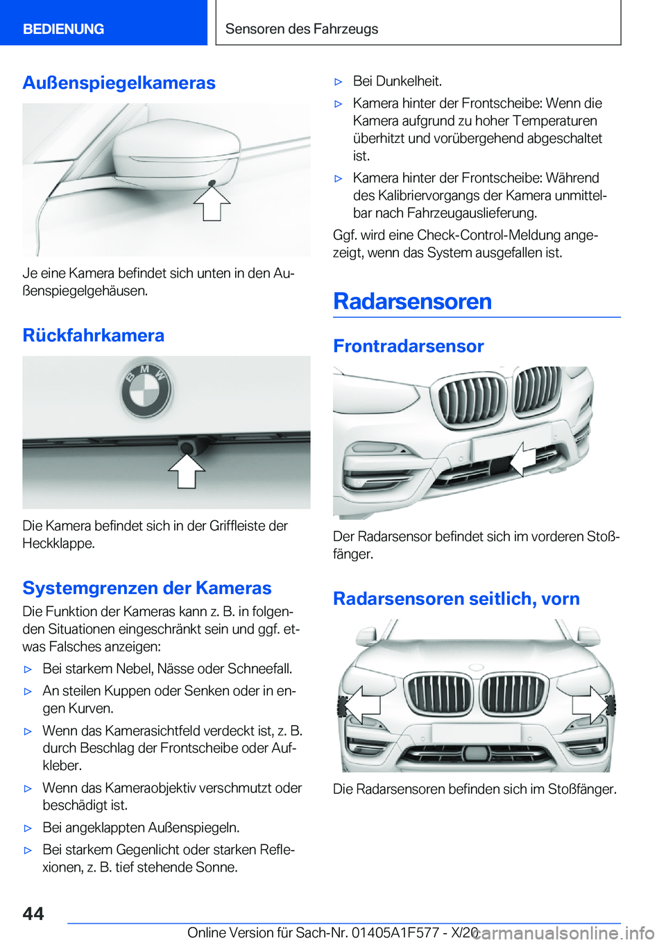 BMW X3 M 2021  Betriebsanleitungen (in German) �A�u�