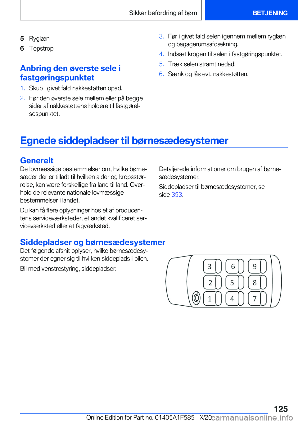 BMW X3 M 2021  InstruktionsbØger (in Danish) �5�R�y�g�l�æ�n�6�T�o�p�s�t�r�o�p
�A�n�b�r�i�n�g��d�e�n��