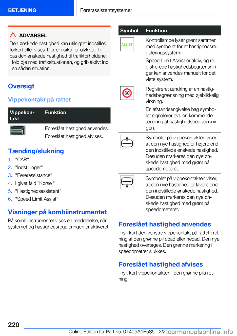BMW X3 M 2021  InstruktionsbØger (in Danish) �A�D�V�A�R�S�E�L
�D�e�n��