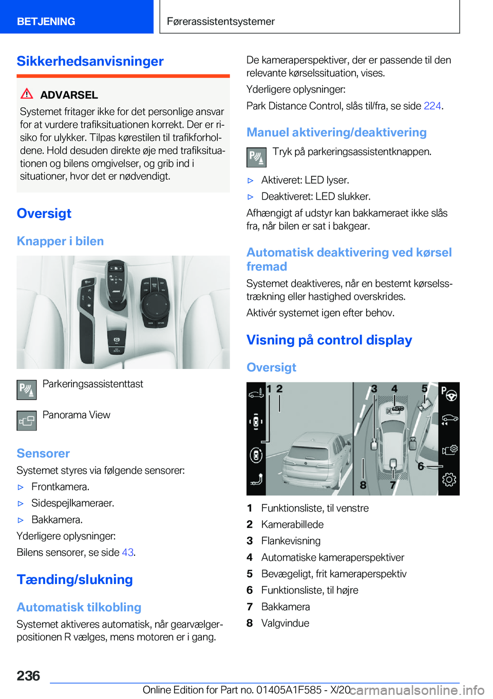 BMW X3 M 2021  InstruktionsbØger (in Danish) �S�i�k�k�e�r�h�e�d�s�a�n�v�i�s�n�i�n�g�e�r
�A�D�V�A�R�S�E�L
�S�y�s�t�e�m�e�t��f�r�i�t�a�g�e�r��i�k�k�e��f�o�r��d�e�t��p�e�r�s�o�n�l�i�g�e��a�n�s�v�a�r �f�o�r��a�t��v�u�r�d�e�r�e��t�r�a�f�i�k�