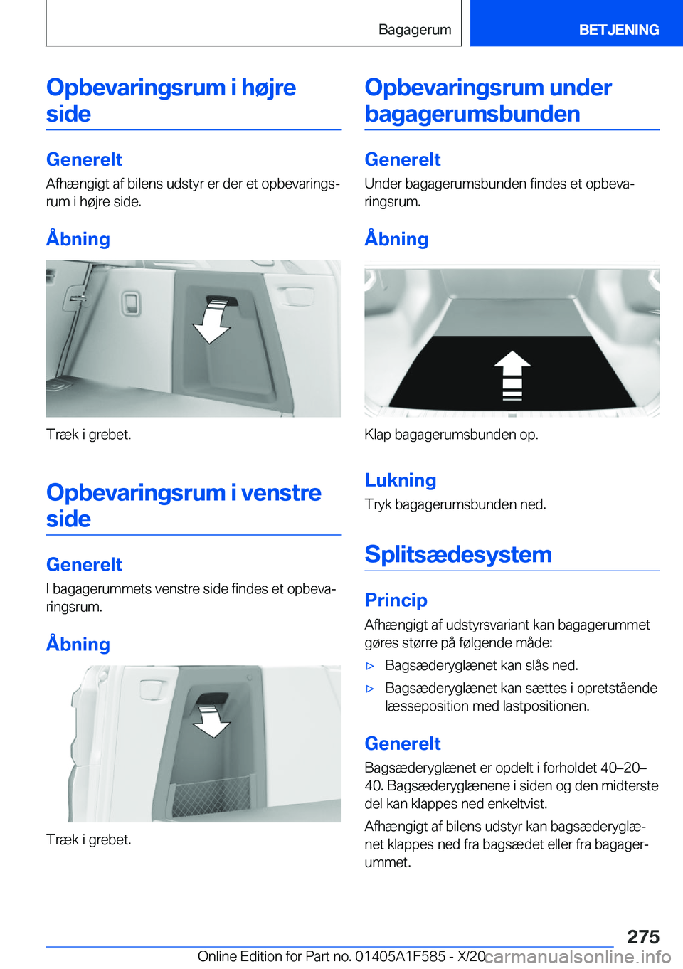 BMW X3 M 2021  InstruktionsbØger (in Danish) �O�p�b�e�v�a�r�i�n�g�s�r�u�m��i��h�