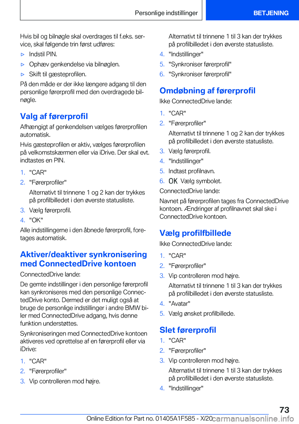 BMW X3 M 2021  InstruktionsbØger (in Danish) �H�v�i�s��b�i�l��o�g��b�i�l�n�