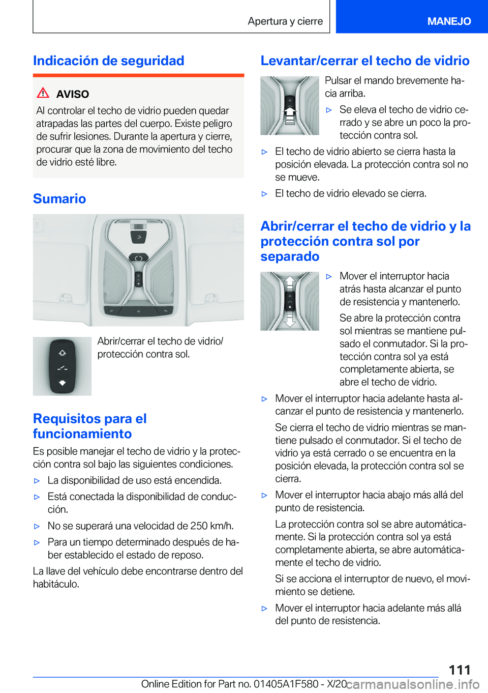 BMW X3 M 2021  Manuales de Empleo (in Spanish) �I�n�d�i�c�a�c�i�