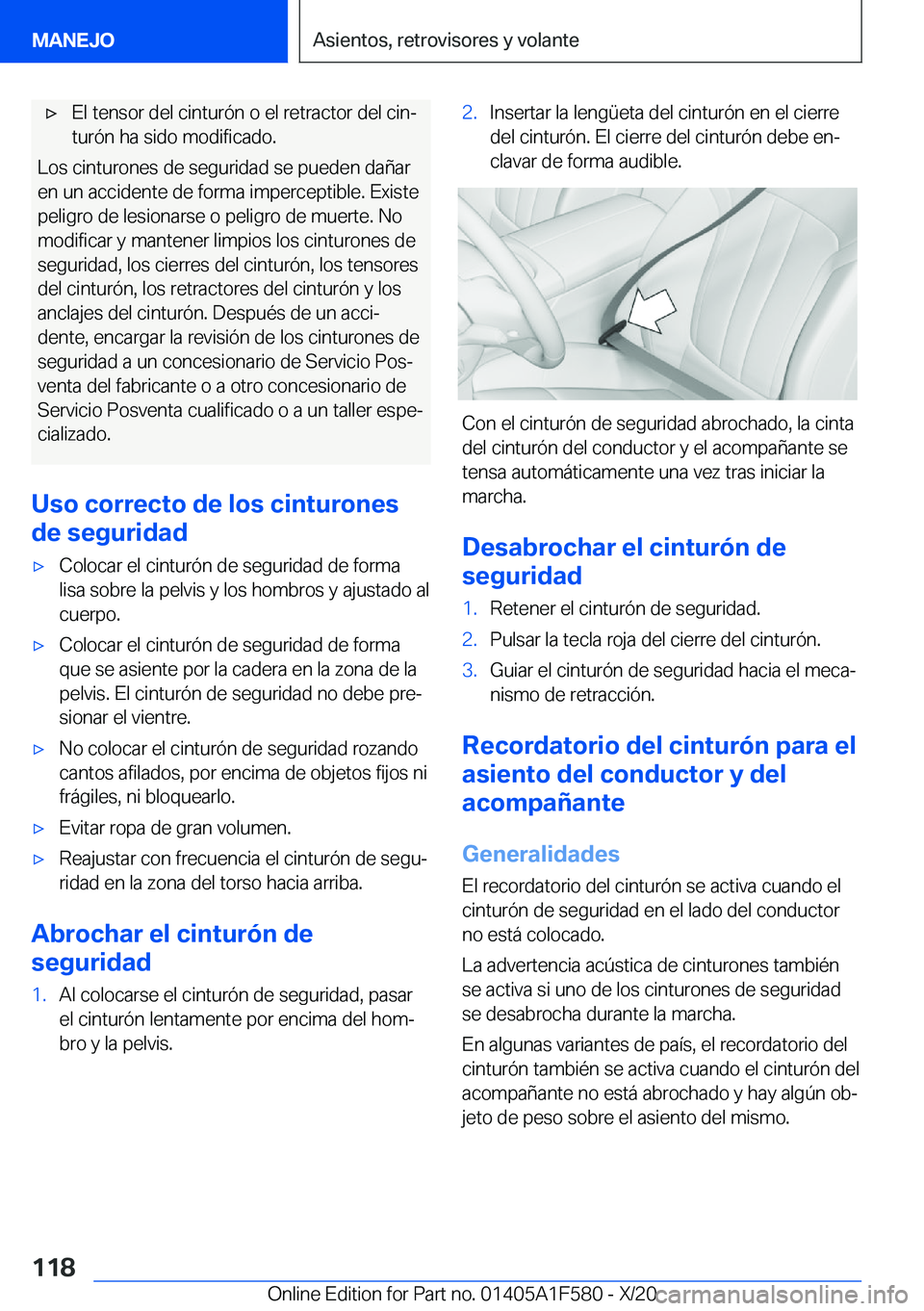 BMW X3 M 2021  Manuales de Empleo (in Spanish) x�E�l��t�e�n�s�o�r��d�e�l��c�i�n�t�u�r�