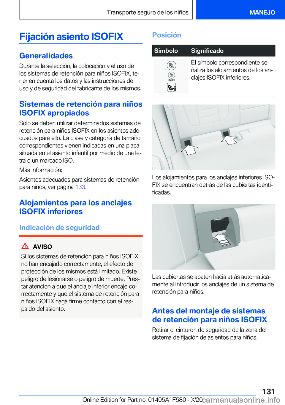 BMW X3 M 2021  Manuales de Empleo (in Spanish) �F�i�j�a�c�i�