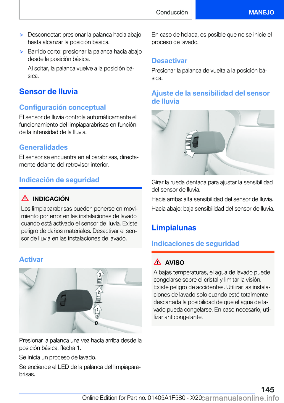 BMW X3 M 2021  Manuales de Empleo (in Spanish) x�D�e�s�c�o�n�e�c�t�a�r�:��p�r�e�s�i�o�n�a�r��l�a��p�a�l�a�n�c�a��h�a�c�i�a��a�b�a�j�o
�h�a�s�t�a��a�l�c�a�n�z�a�r��l�a��p�o�s�i�c�i�