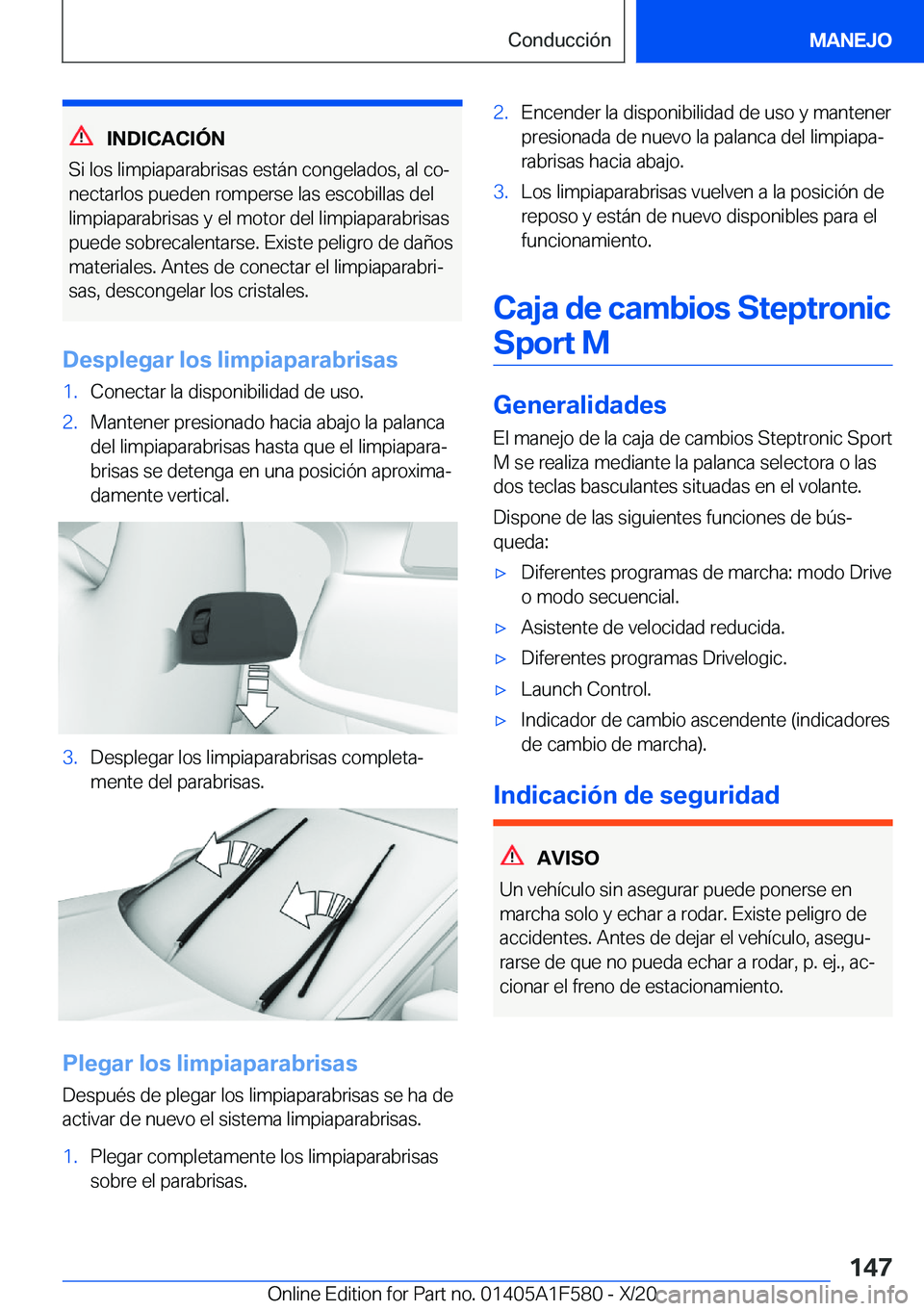 BMW X3 M 2021  Manuales de Empleo (in Spanish) �I�N�D�I�C�A�C�I�