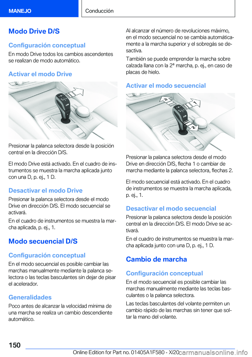 BMW X3 M 2021  Manuales de Empleo (in Spanish) �M�o�d�o��D�r�i�v�e��D�/�S
�C�o�n�f�i�g�u�r�a�c�i�