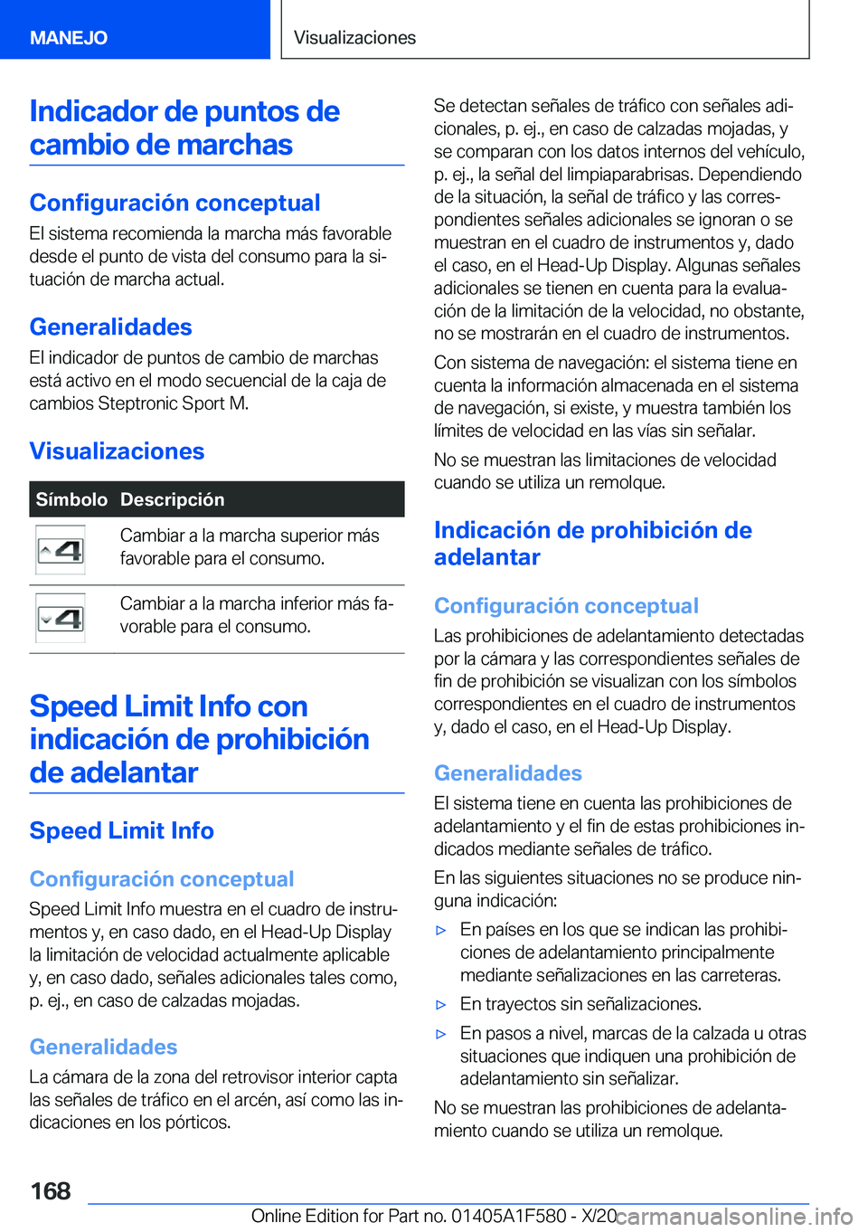 BMW X3 M 2021  Manuales de Empleo (in Spanish) �I�n�d�i�c�a�d�o�r��d�e��p�u�n�t�o�s��d�e�c�a�m�b�i�o��d�e��m�a�r�c�h�a�s
�C�o�n�f�i�g�u�r�a�c�i�