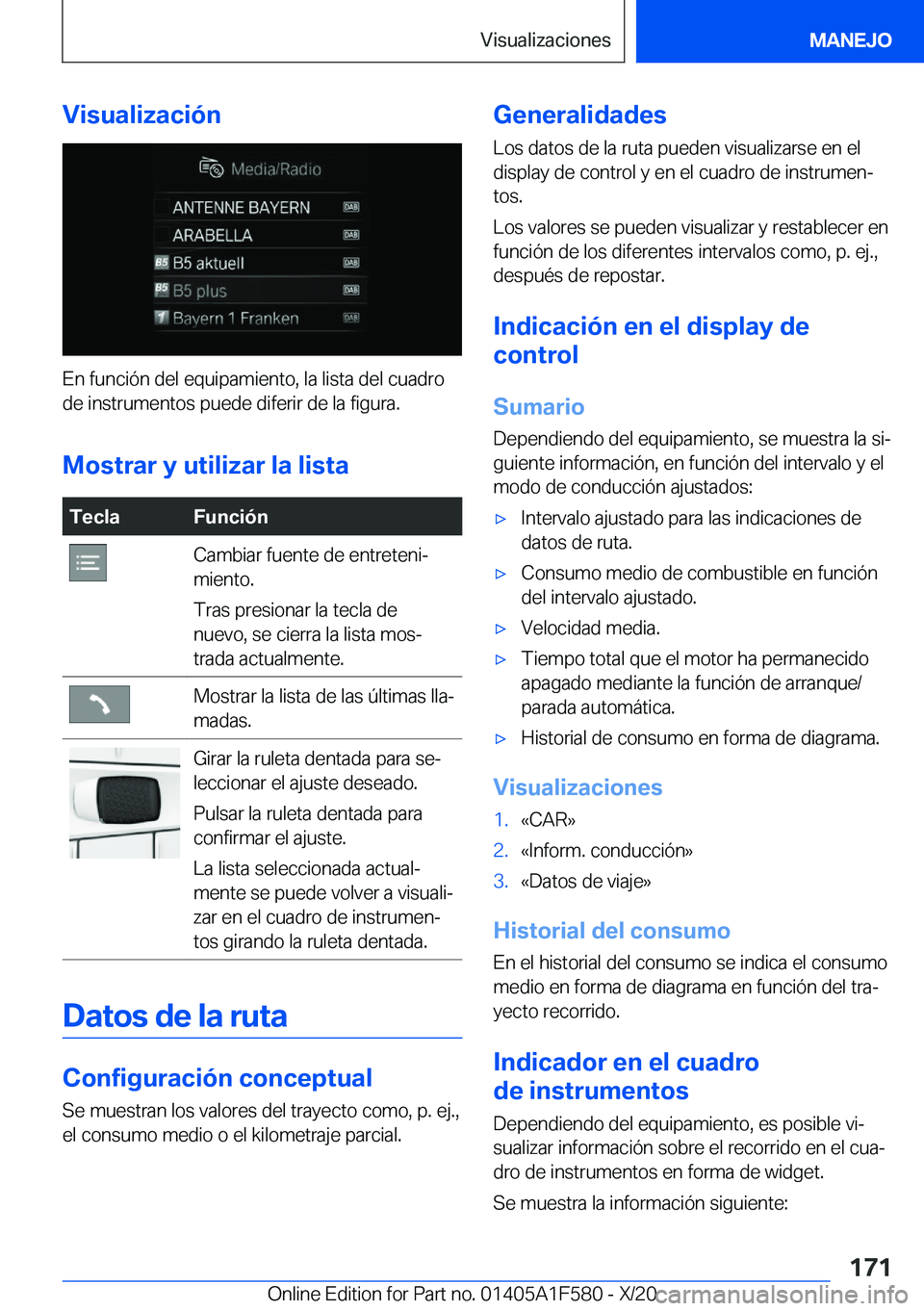 BMW X3 M 2021  Manuales de Empleo (in Spanish) �V�i�s�u�a�l�i�z�a�c�i�