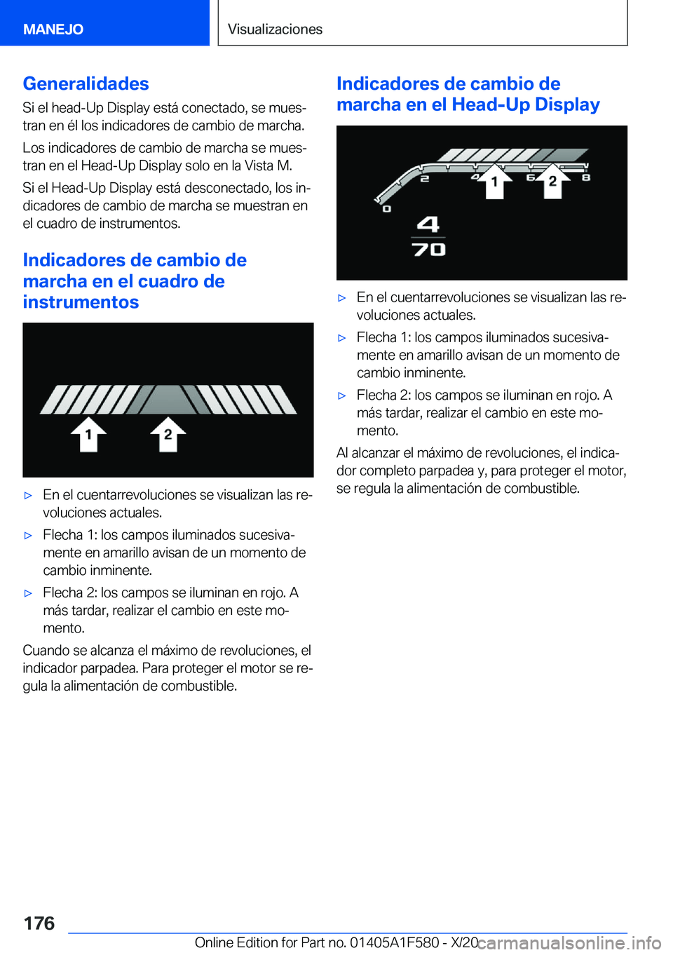BMW X3 M 2021  Manuales de Empleo (in Spanish) �G�e�n�e�r�a�l�i�d�a�d�e�s
�S�i��e�l��h�e�a�d�-�U�p��D�i�s�p�l�a�y��e�s�t�