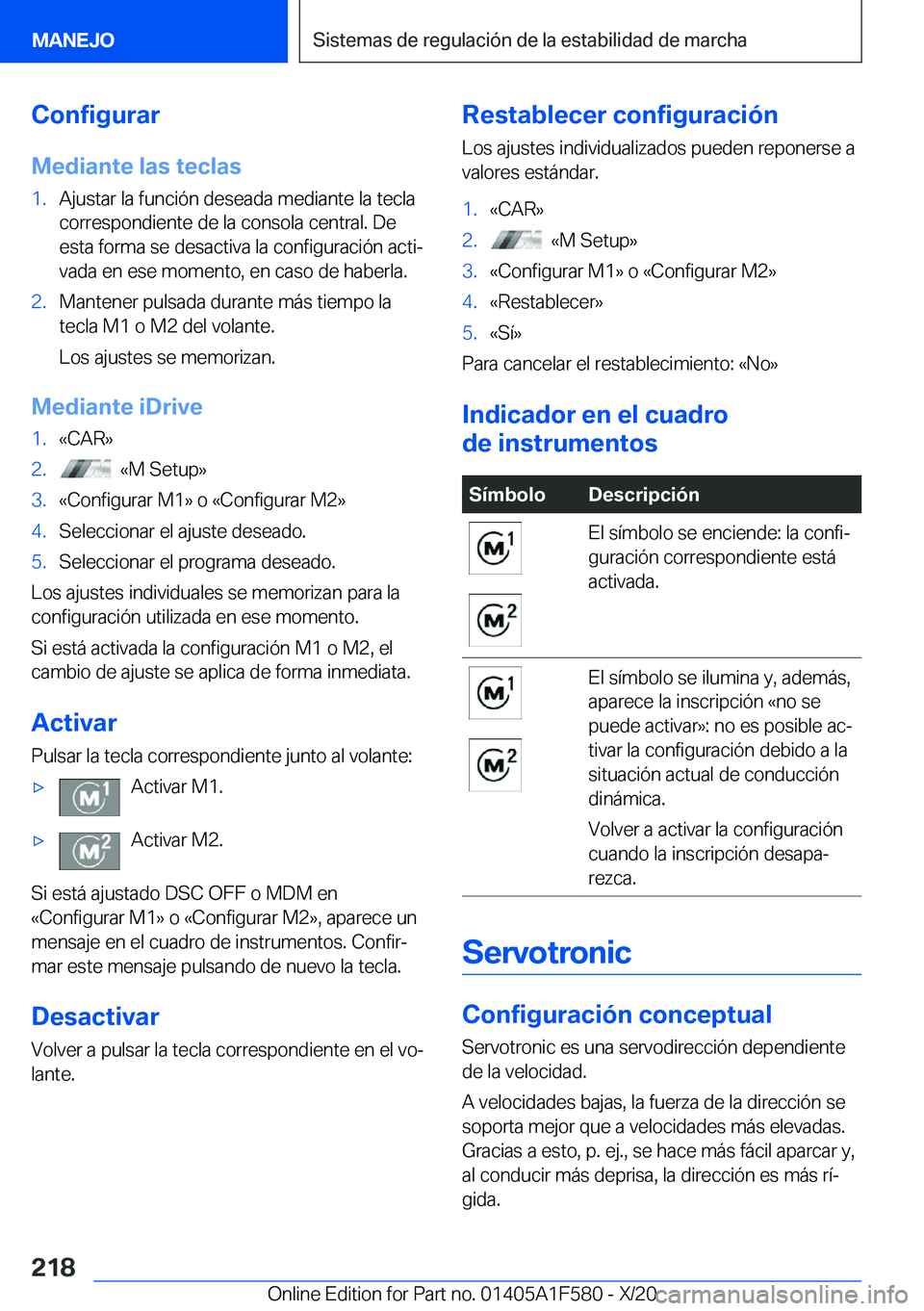 BMW X3 M 2021  Manuales de Empleo (in Spanish) �C�o�n�f�i�g�u�r�a�r�M�e�d�i�a�n�t�e��l�a�s��t�e�c�l�a�s�1�.�A�j�u�s�t�a�r��l�a��f�u�n�c�i�