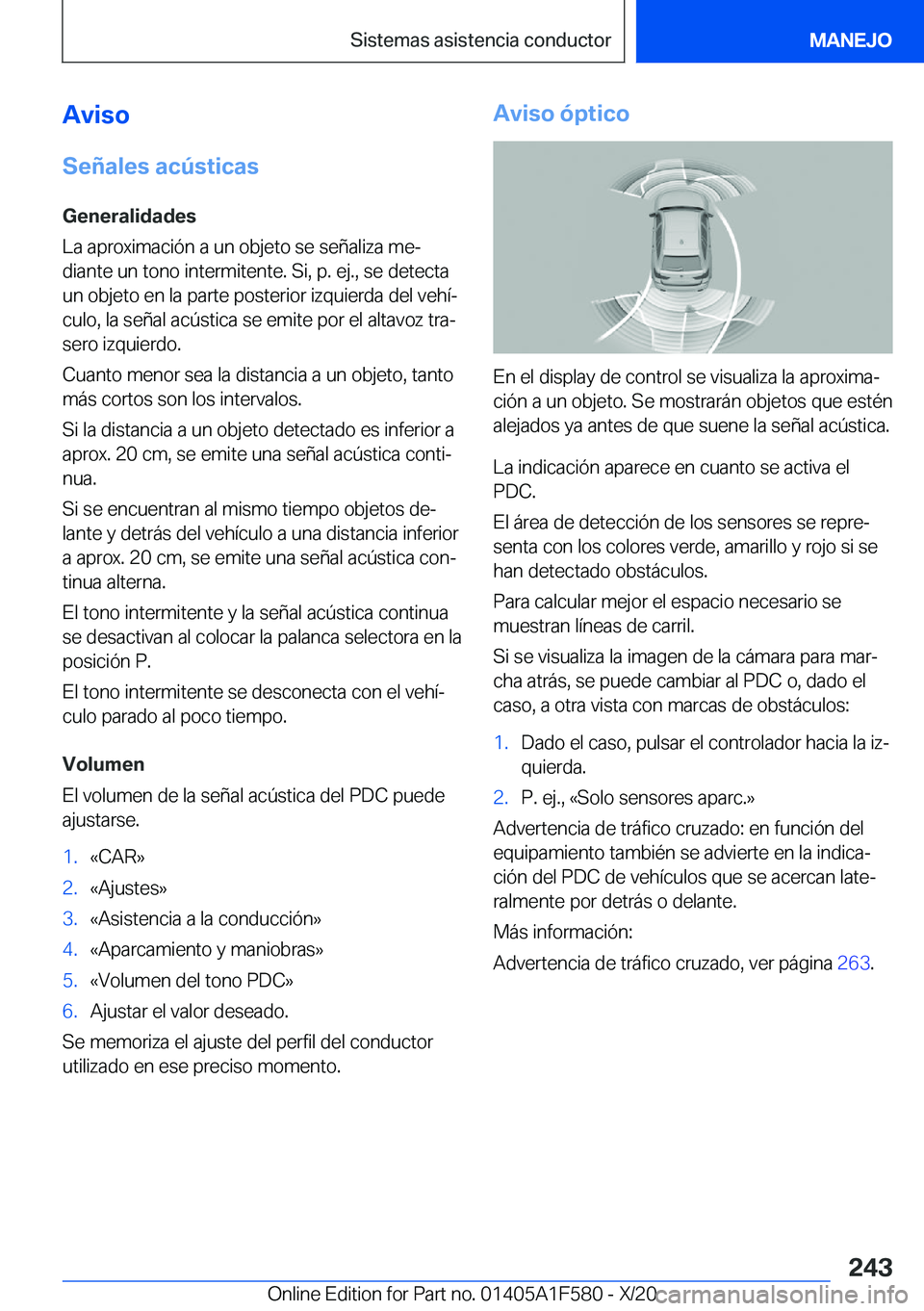 BMW X3 M 2021  Manuales de Empleo (in Spanish) �A�v�i�s�o�S�e�