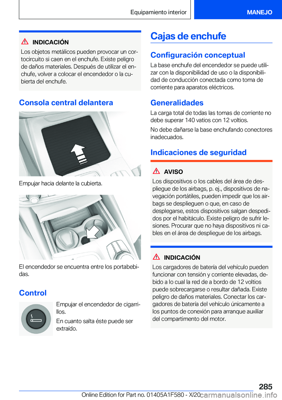 BMW X3 M 2021  Manuales de Empleo (in Spanish) �I�N�D�I�C�A�C�I�