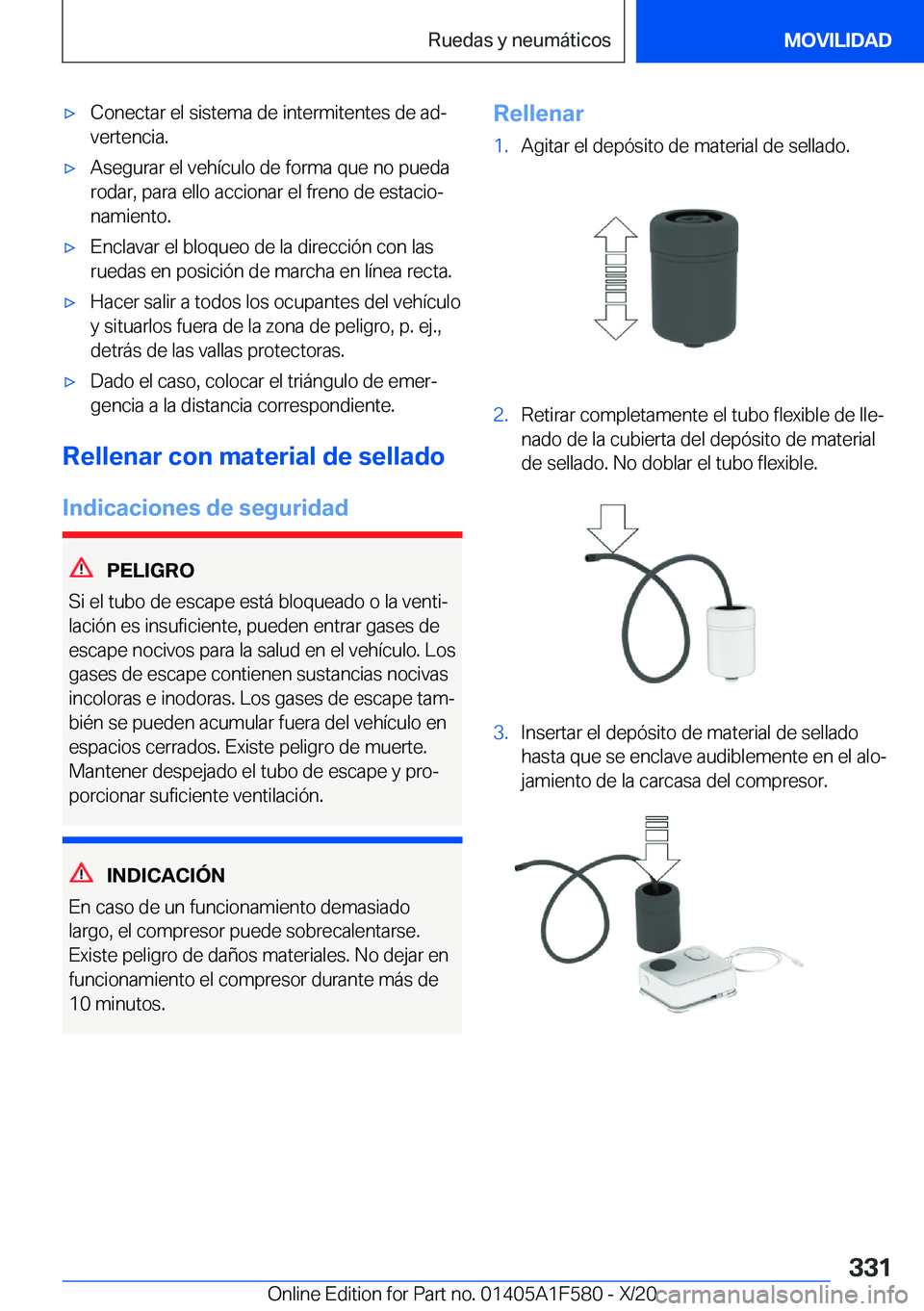 BMW X3 M 2021  Manuales de Empleo (in Spanish) x�C�o�n�e�c�t�a�r��e�l��s�i�s�t�e�m�a��d�e��i�n�t�e�r�m�i�t�e�n�t�e�s��d�e��a�dª
�v�e�r�t�e�n�c�i�a�.x�A�s�e�g�u�r�a�r��e�l��v�e�h�