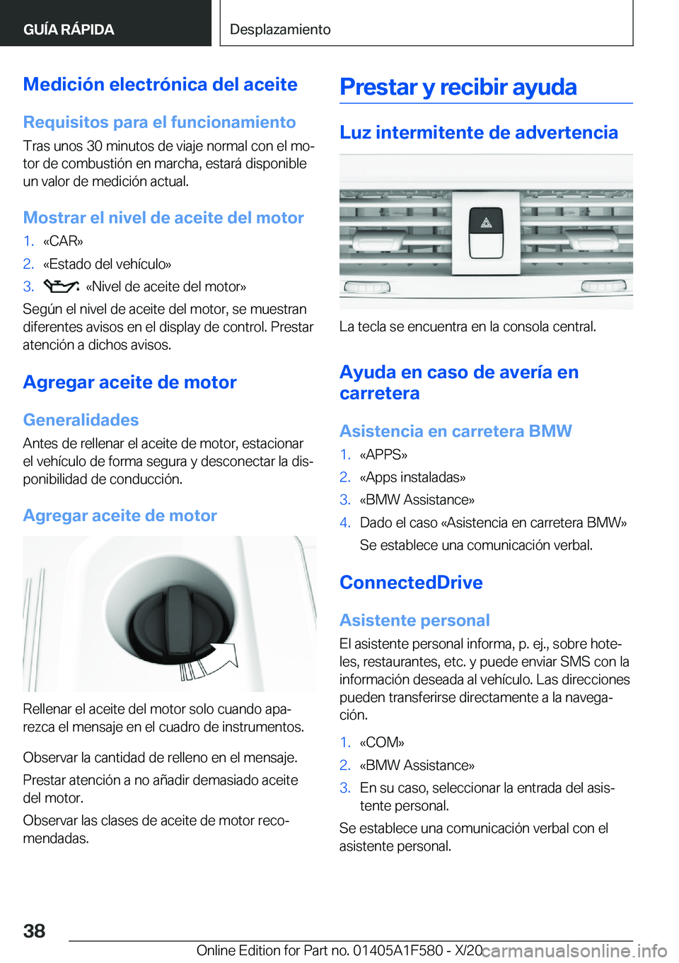 BMW X3 M 2021  Manuales de Empleo (in Spanish) �M�e�d�i�c�i�