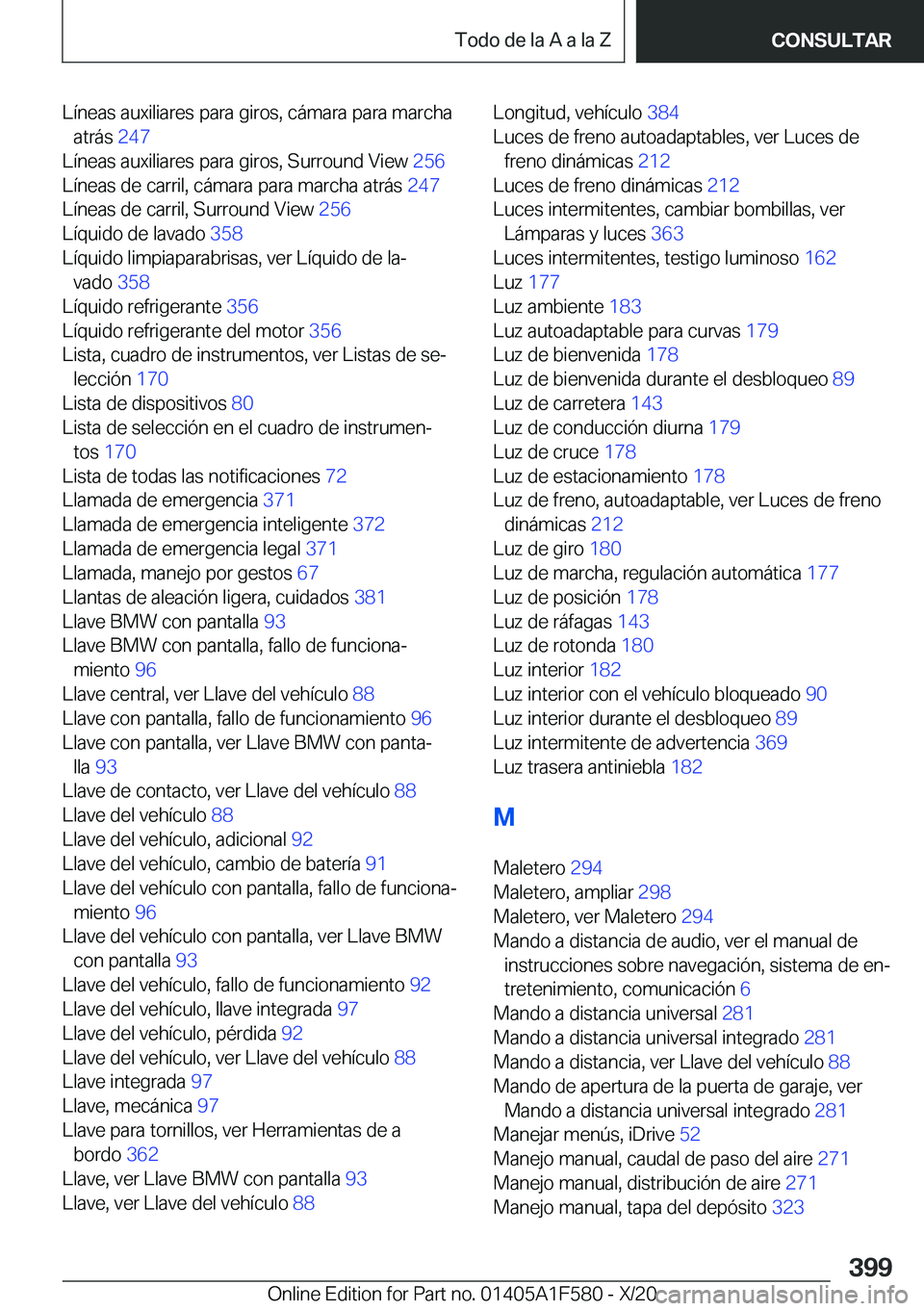 BMW X3 M 2021  Manuales de Empleo (in Spanish) �L�