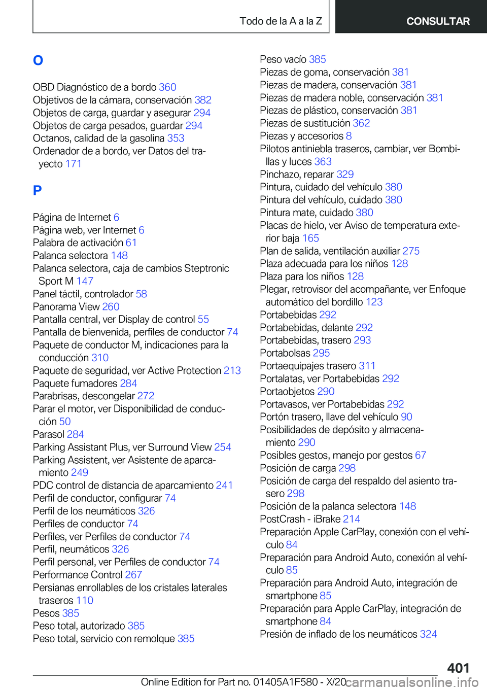 BMW X3 M 2021  Manuales de Empleo (in Spanish) �O
�O�B�D��D�i�a�g�n�