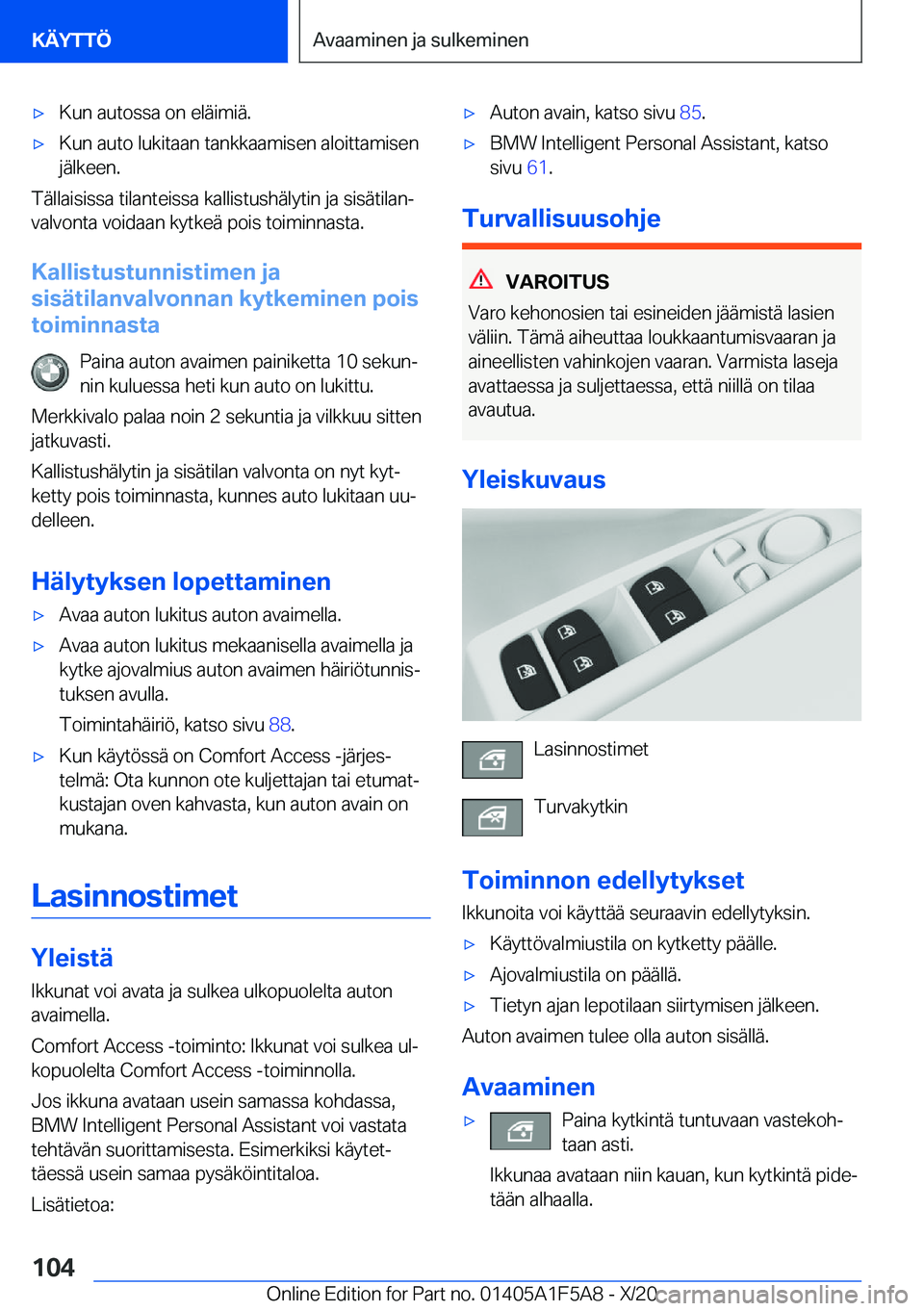 BMW X3 M 2021  Omistajan Käsikirja (in Finnish) 'x�K�u�n��a�u�t�o�s�s�a��o�n��e�l�