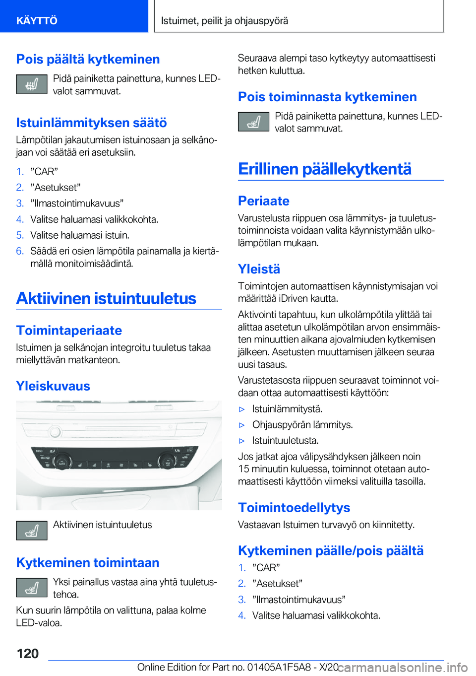 BMW X3 M 2021  Omistajan Käsikirja (in Finnish) �P�o�i�s��p�