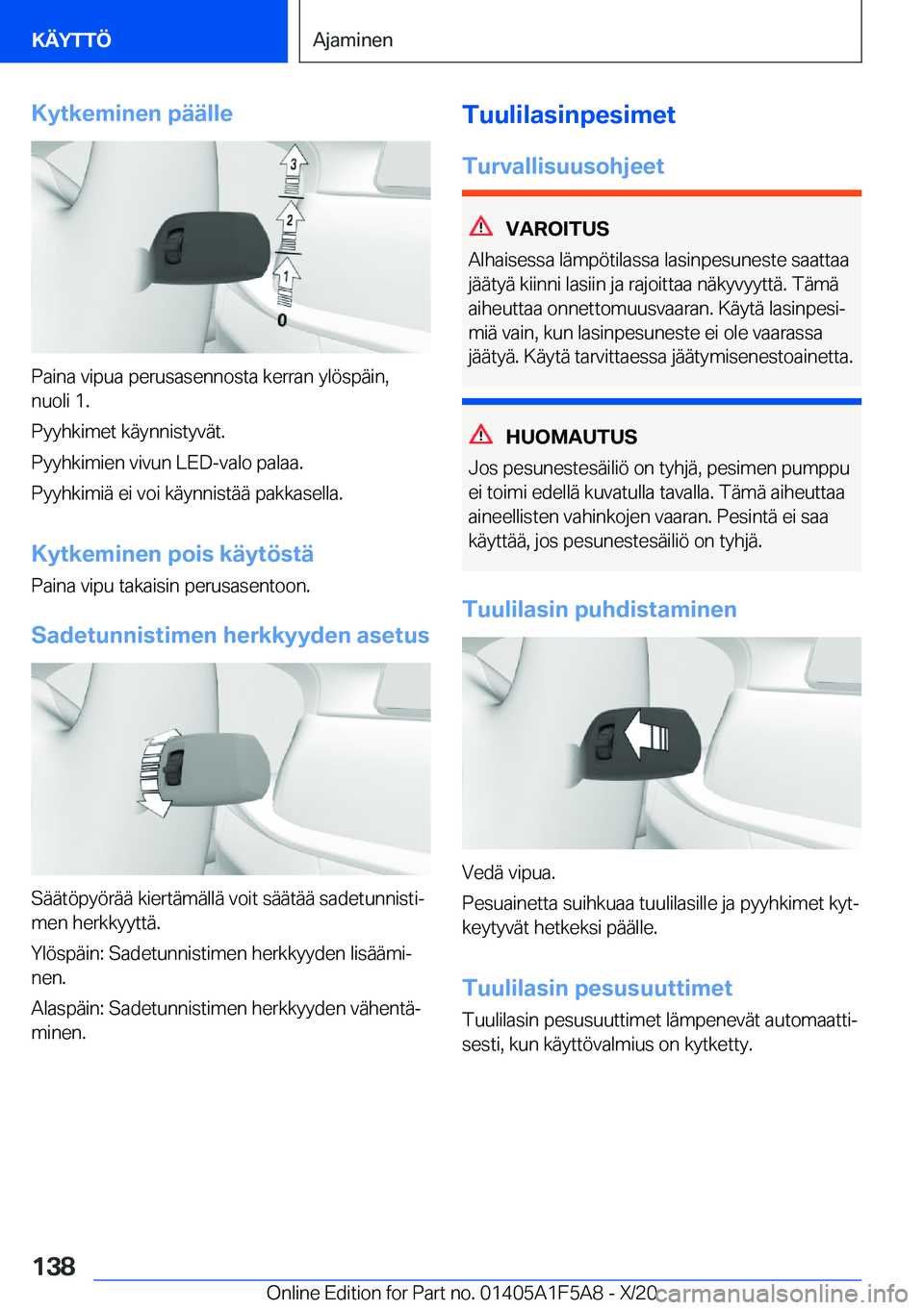 BMW X3 M 2021  Omistajan Käsikirja (in Finnish) �K�y�t�k�e�m�i�n�e�n��p�